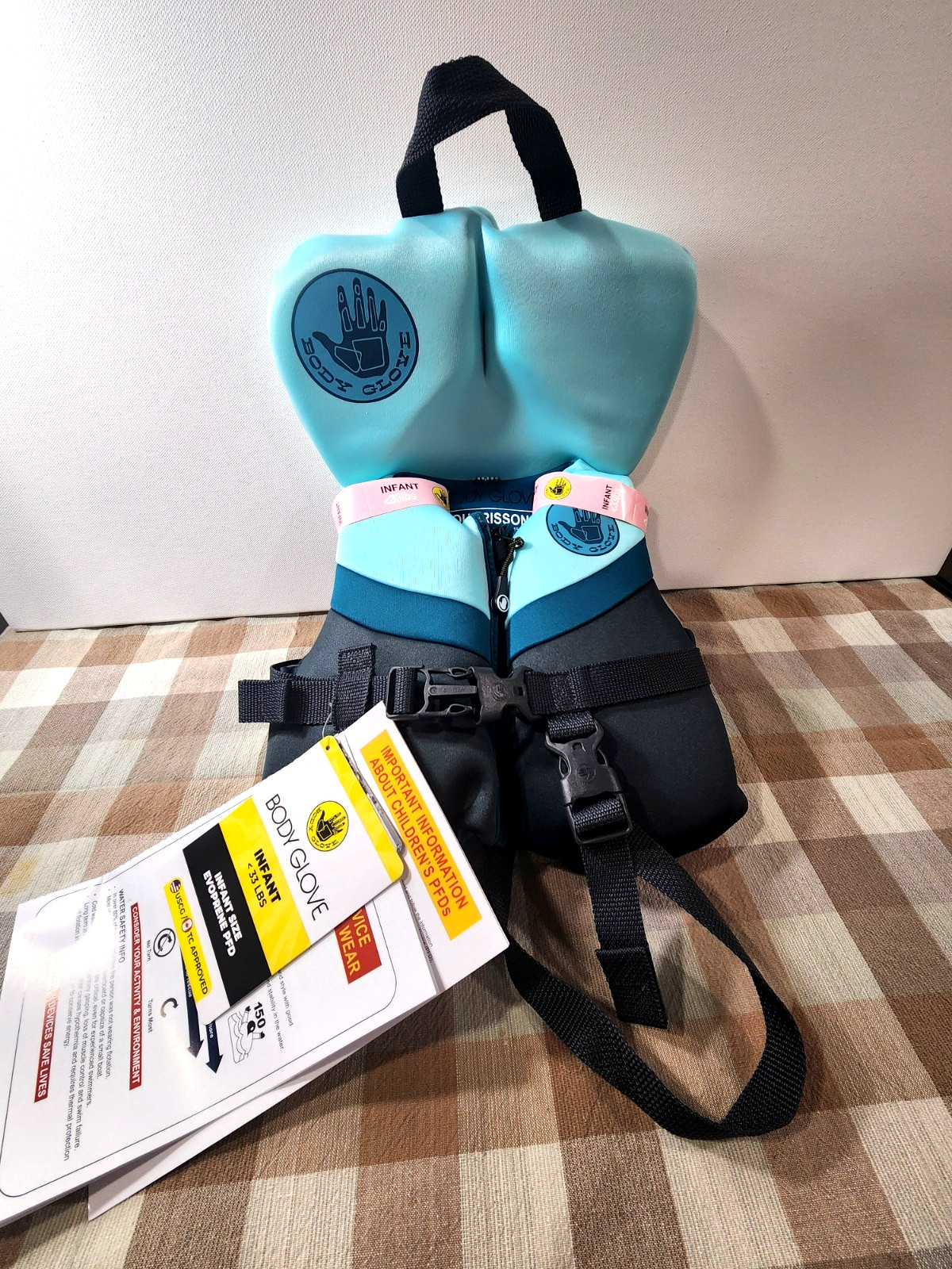 Personal Flotation Device New w/Tags Infant Less than 33lb Water Safe-Body Glove