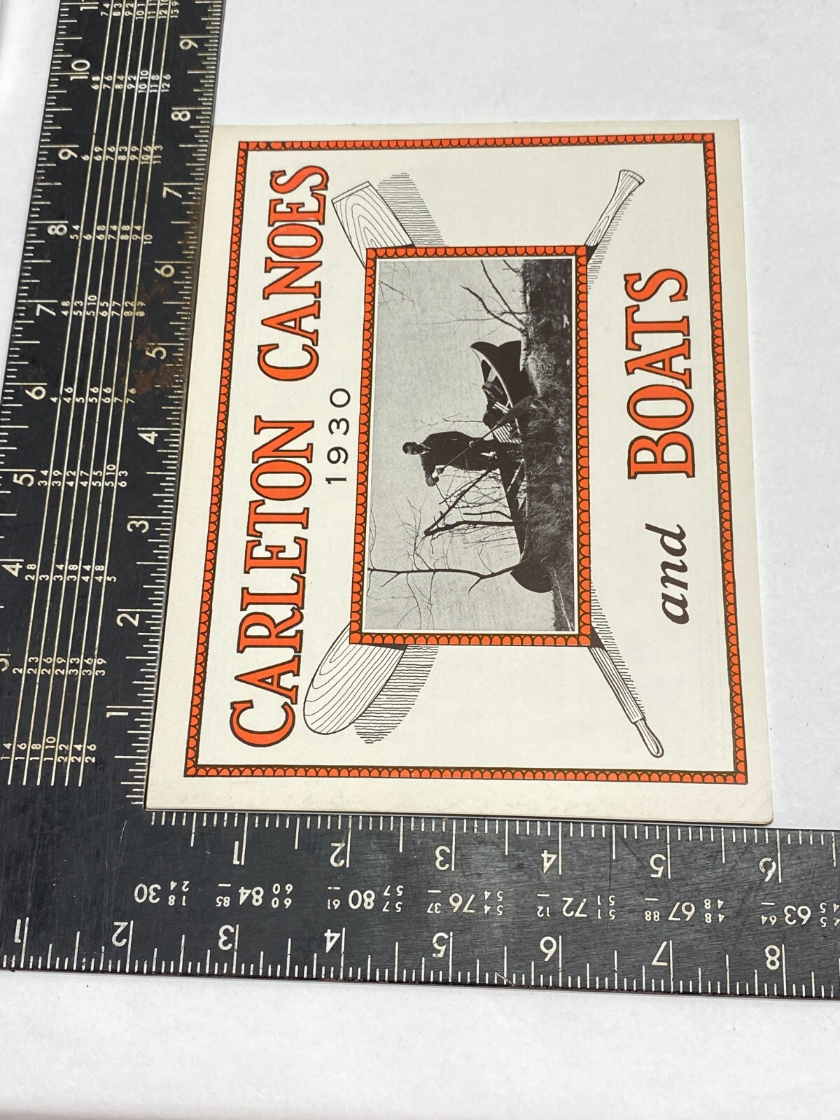 1930 Carleton Canoe Catalog / Booklet w Graphic Cover Old Town MAINE ME Paddles
