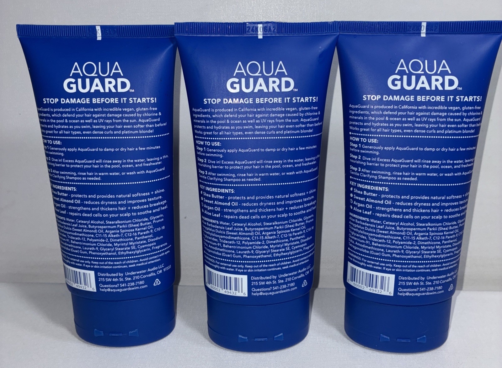 Lot Of 3- AquaGuard Pre-Swim Hair Defense 5.3fl Oz