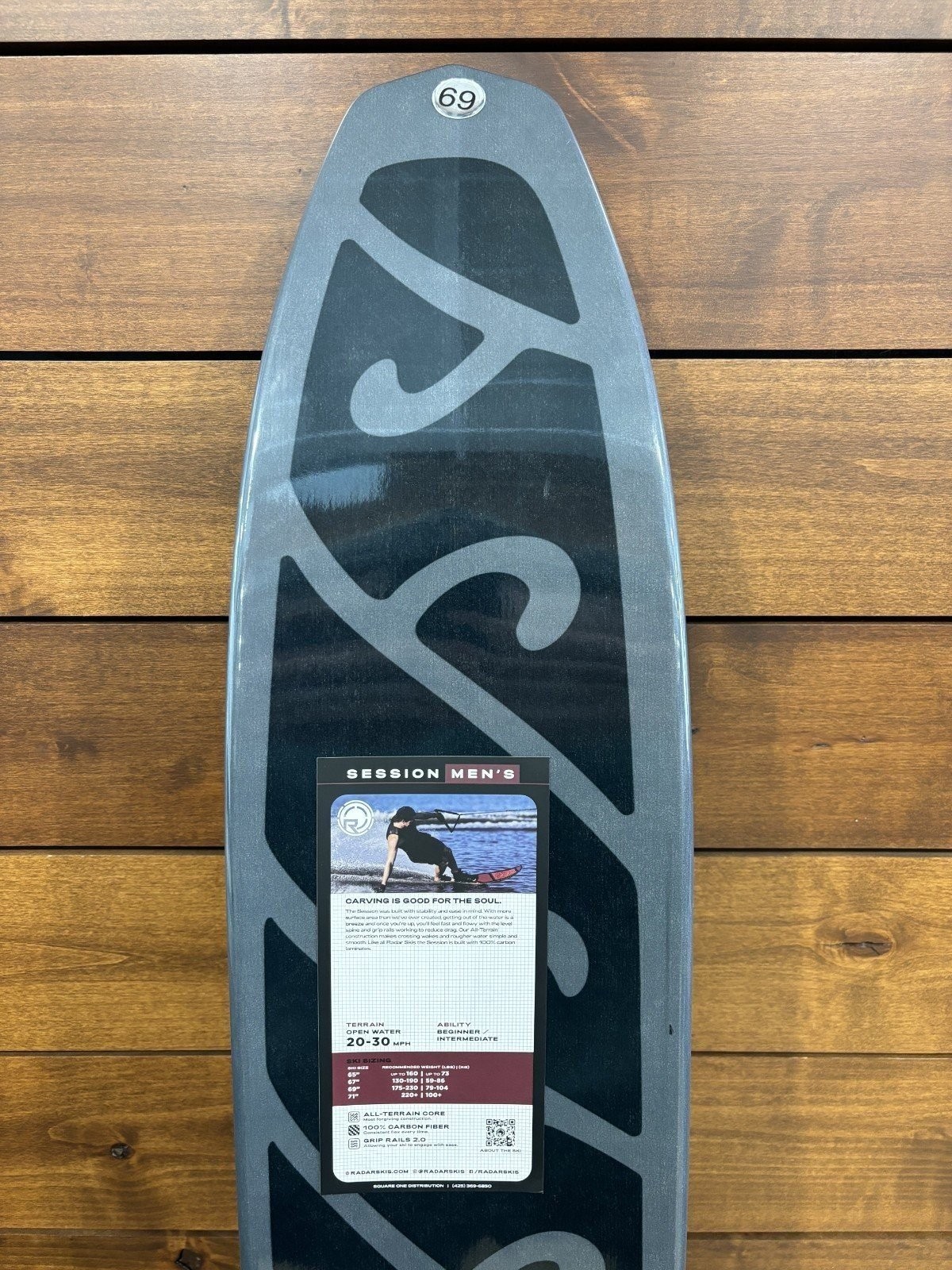 Radar Session Waterski 69″ – 2026 – NEW WITH DAMAGE – READ DESCRIPTION