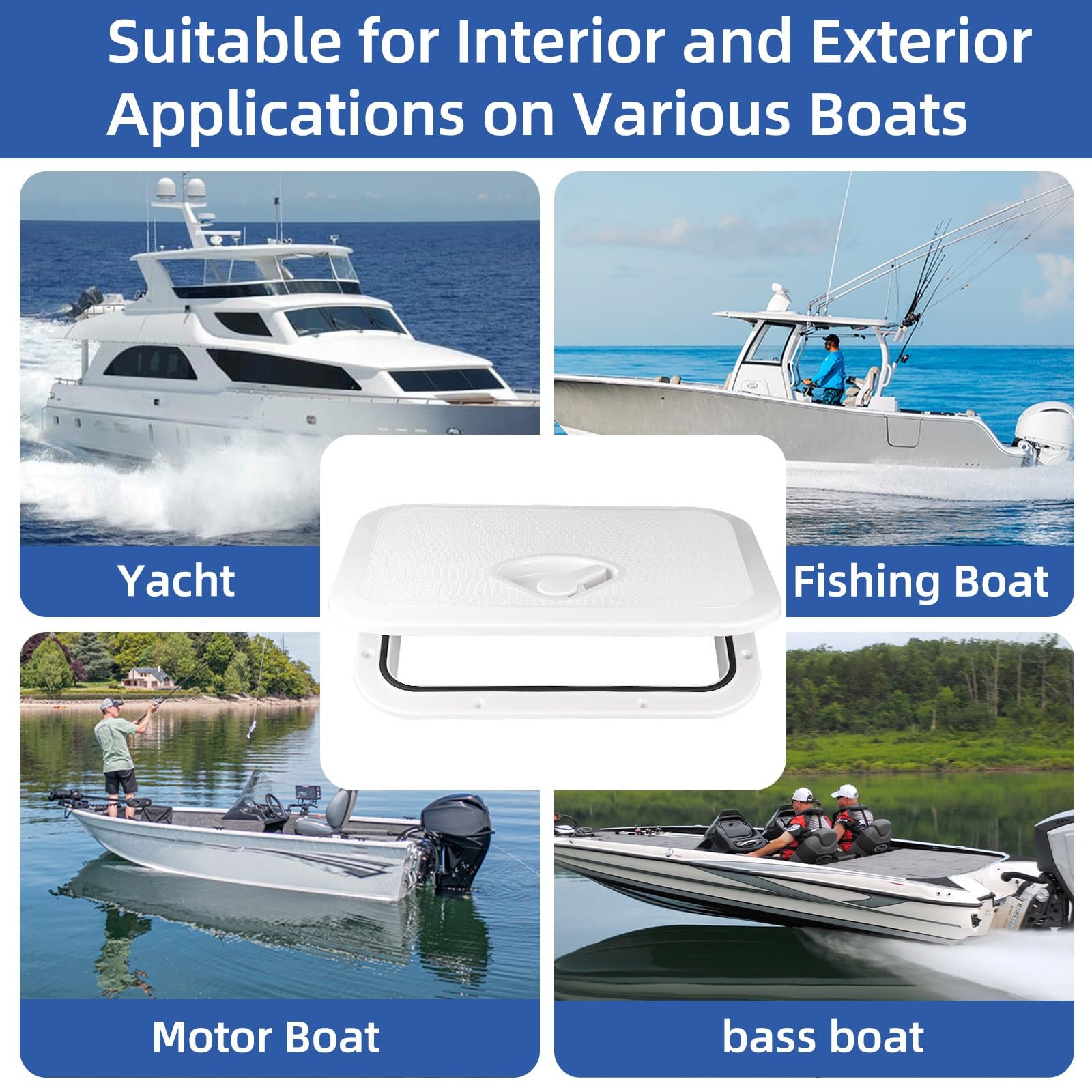 Marine Boat Hatch Deck Cover Lid,Marine Access & 14×10.8″, White