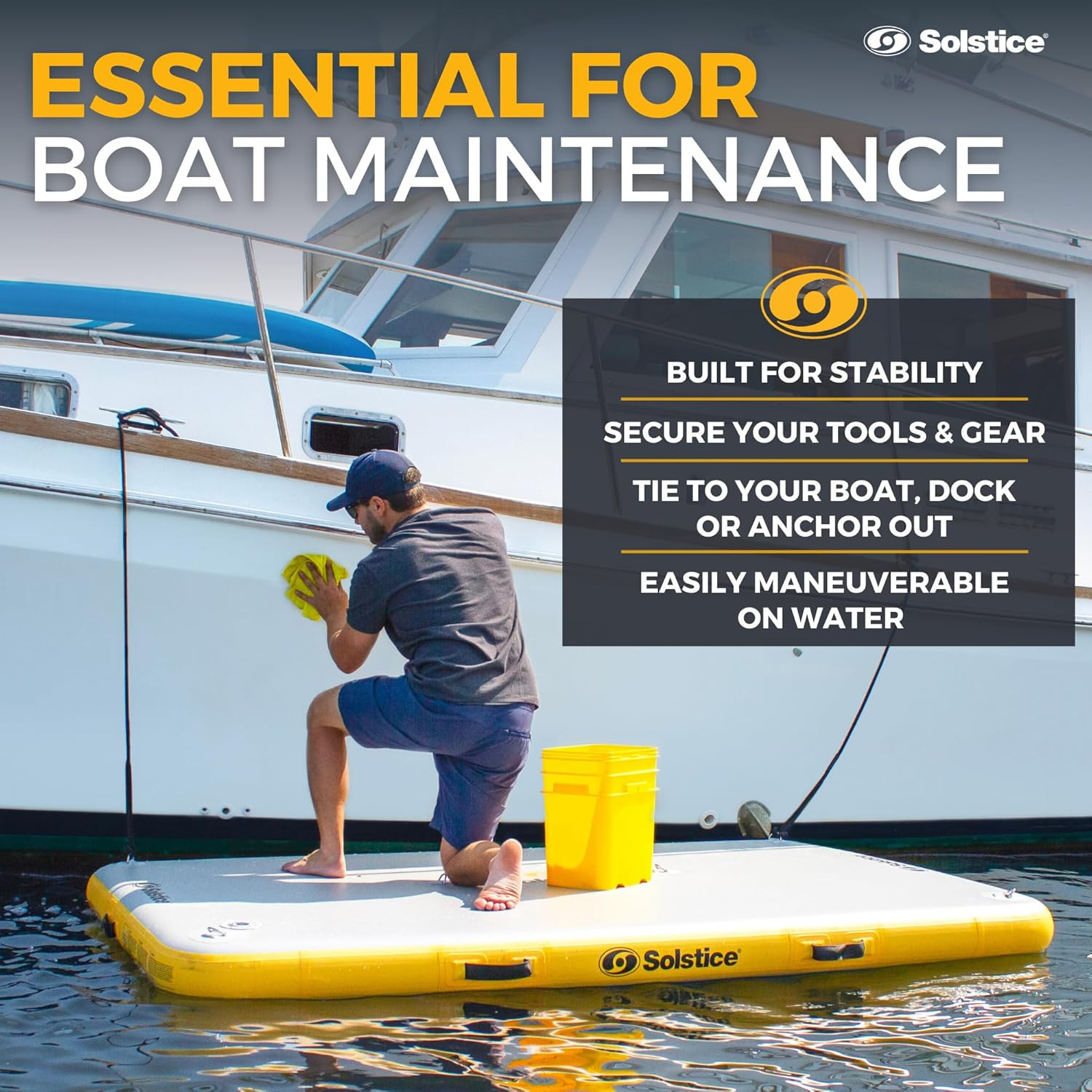 5-Person Classic Inflatable Dock, Floating Water Raft Platform, 6Ft X 5Ft – Outd