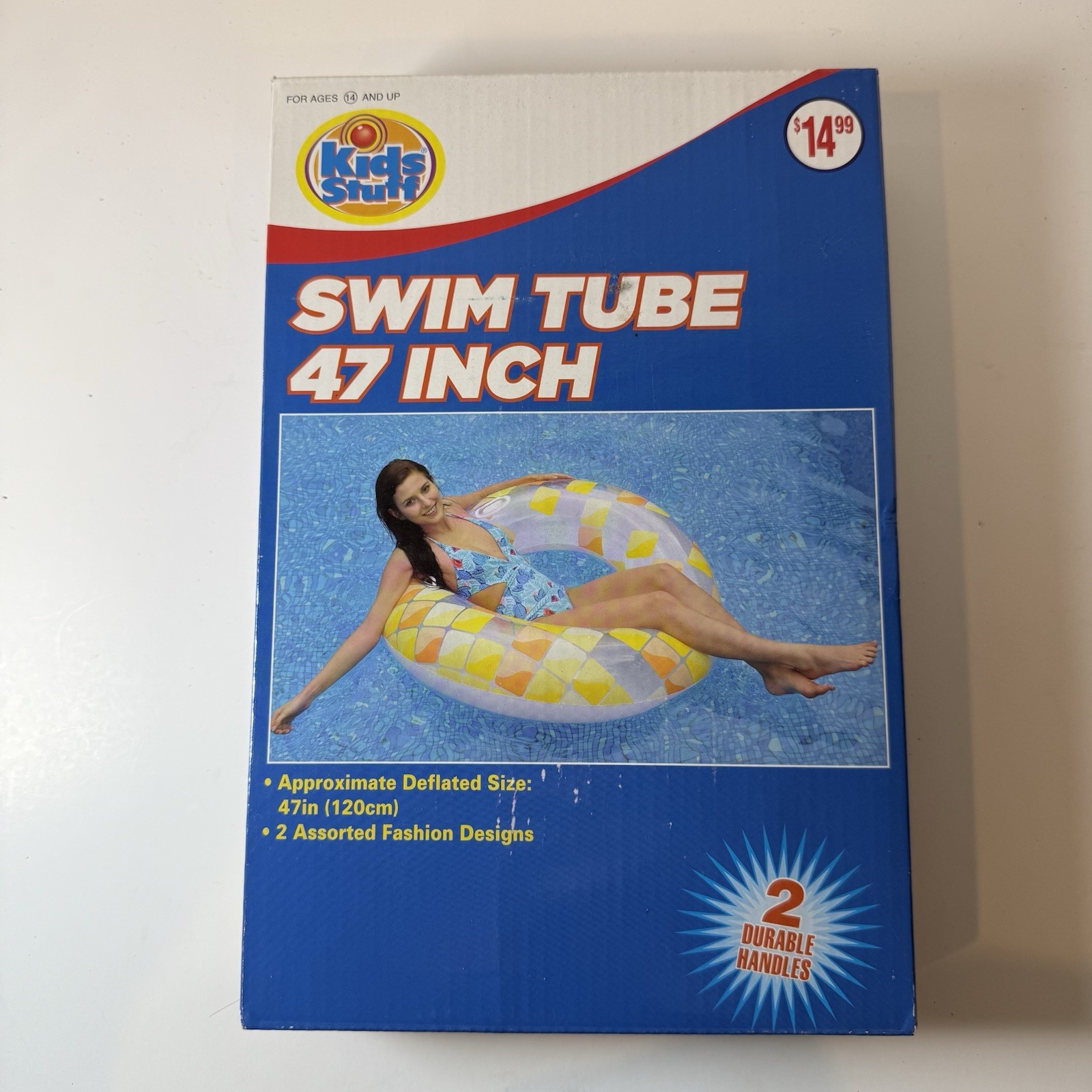 Swim Tube 47 Inch Kids Stuff With 2 Durable Handles Age 14 And Up Adult Sealed
