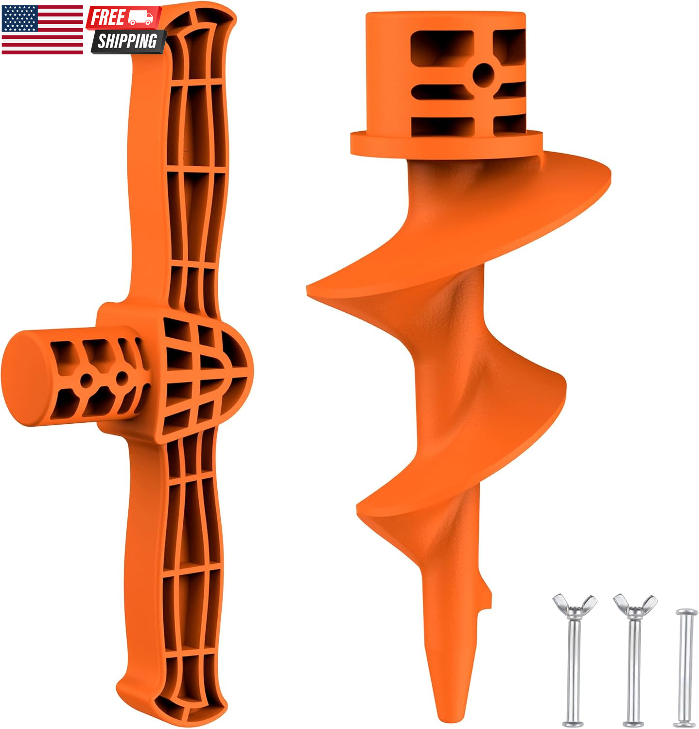 Sand Dock Auger Kit for PVC Sandbar Anchors, Fits 1.5″ SCH 40 PVC Tubing (ID 1.5
