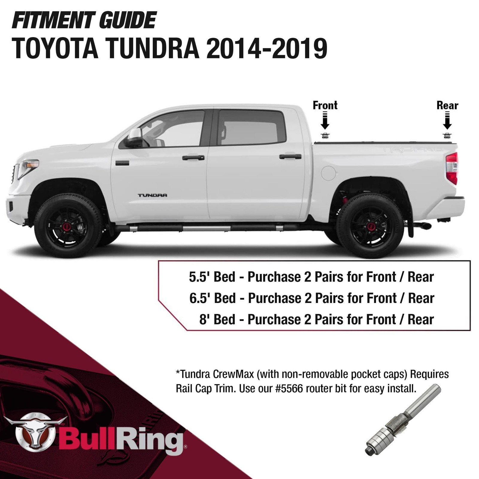 BullRing Stainless Steel Retractable Tie Down Anchors for Truck Bed – Flus