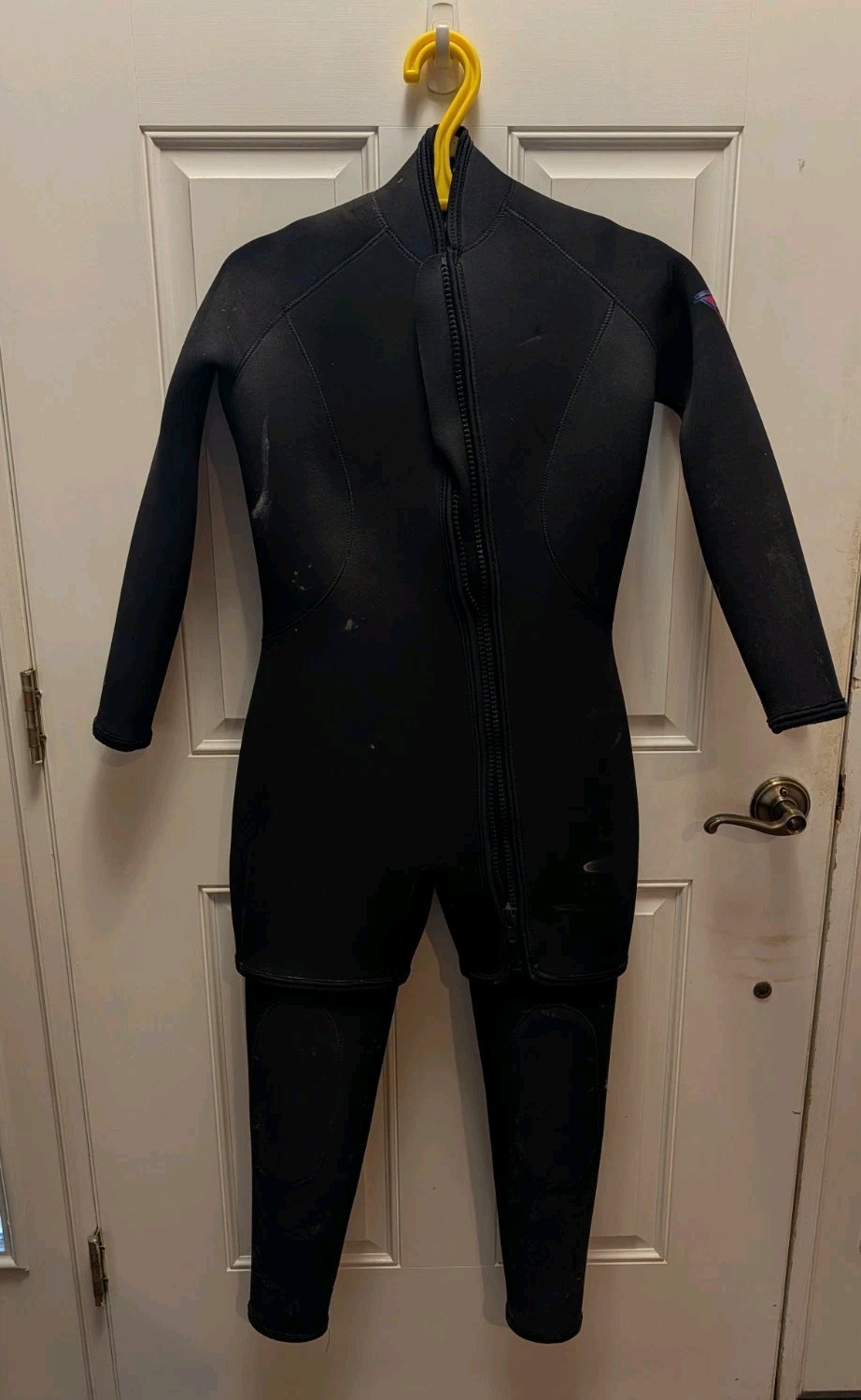 Deep See Black Full Wetsuit Front Zip Long Sleeve Full Length Vintage Size 7/8