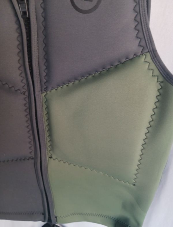 NOB COLETE IMPACT KITE Green & Gray Neoprene Flotation Vest Size M NWT