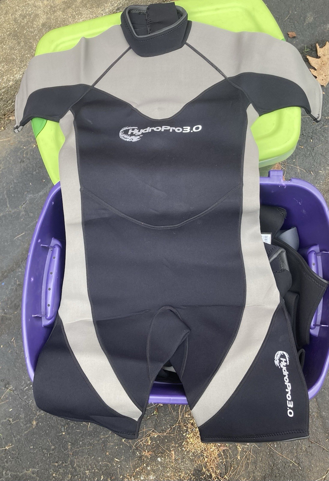 HYDROPRO 3.0 Black & Gray Woman’s WET SUIT-SHORT SLEEVES SIZE Large (NEW w/Tags)