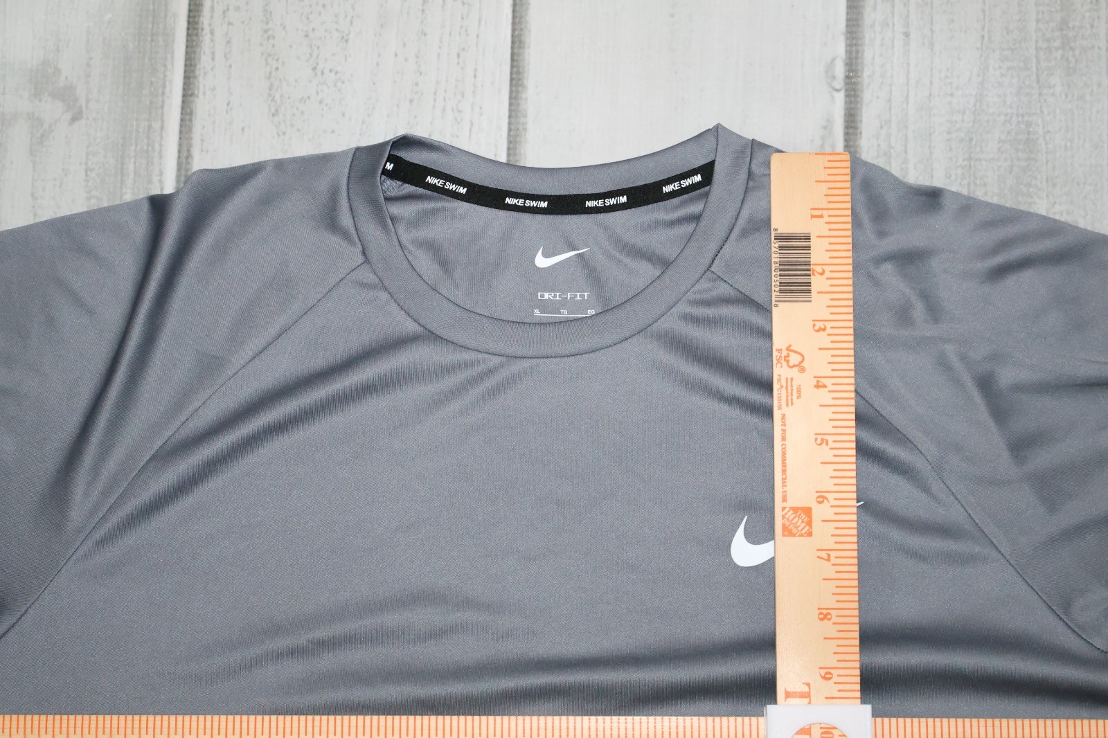 NEW Nike Swim Hydroguard Essential Men’s Dri-FIT UV Short Sleeve Top Gray UPF 40