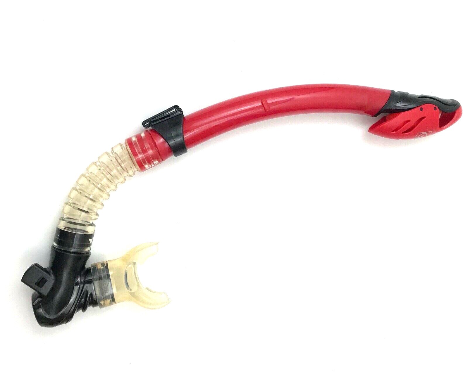 BODY GLOVE Adult Snorkel with Whistle Red Rubber Plastic