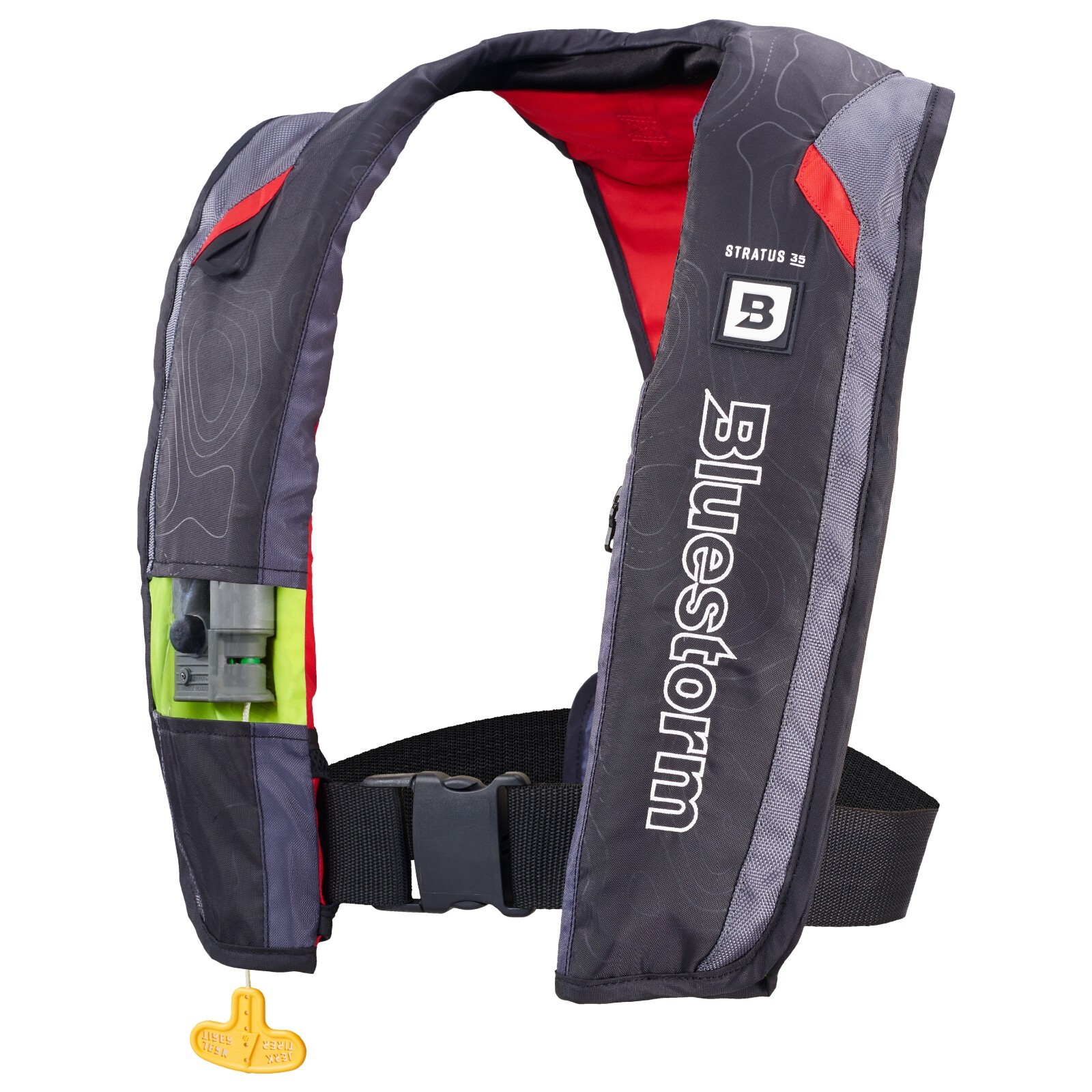 Bluestorm Stratus 35 Inflatable Life Jacket USCG Approved Type 2 PFD, Nitro Red