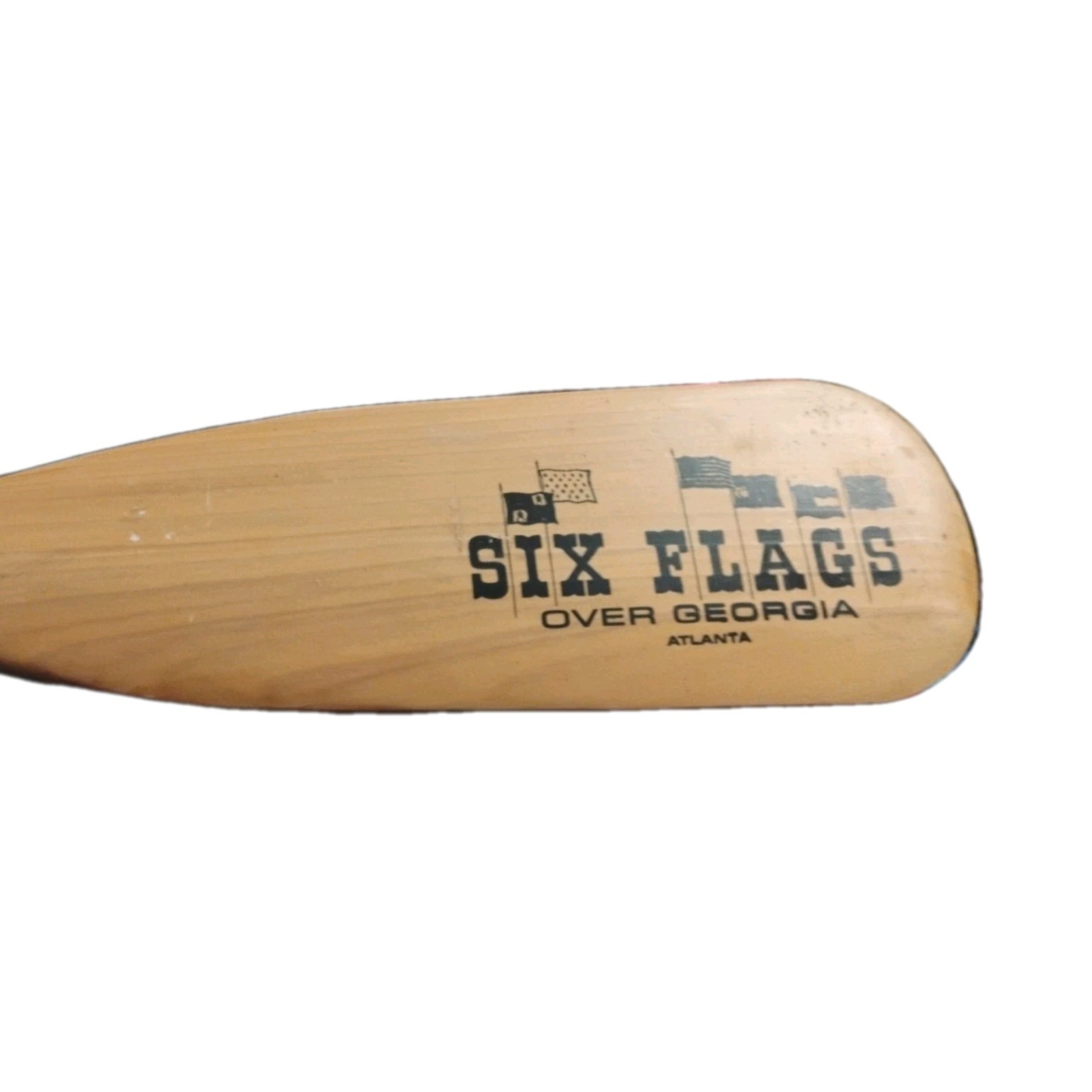 WOOD CANOE PADDLE OAR Six Flags 32 INCH
