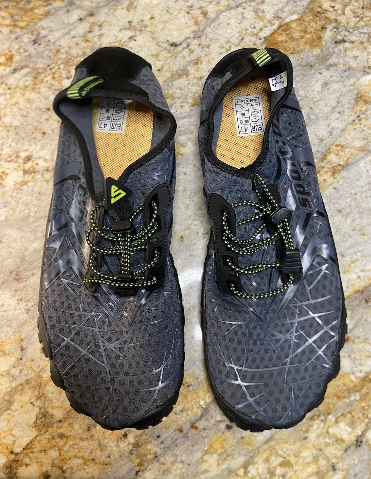 Ubfen Men’s Gray Water Shoes Water Sports US 13 EU 47 Medium