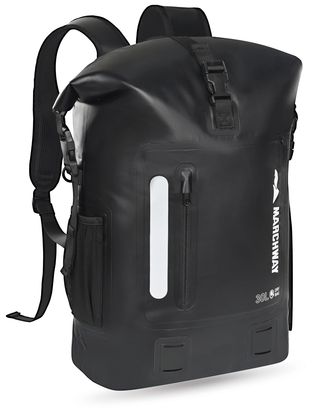 Waterproof Roll Top Backpack Dry Bag 20L/30L/45L, Ergonomic Cushioned Back, Hip