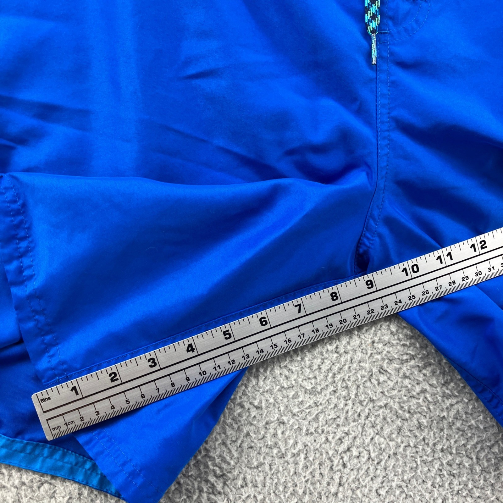Nike Swim Trunks Mens Large Blue Mesh Lined Elastic Waist 36″w 90s Vintage