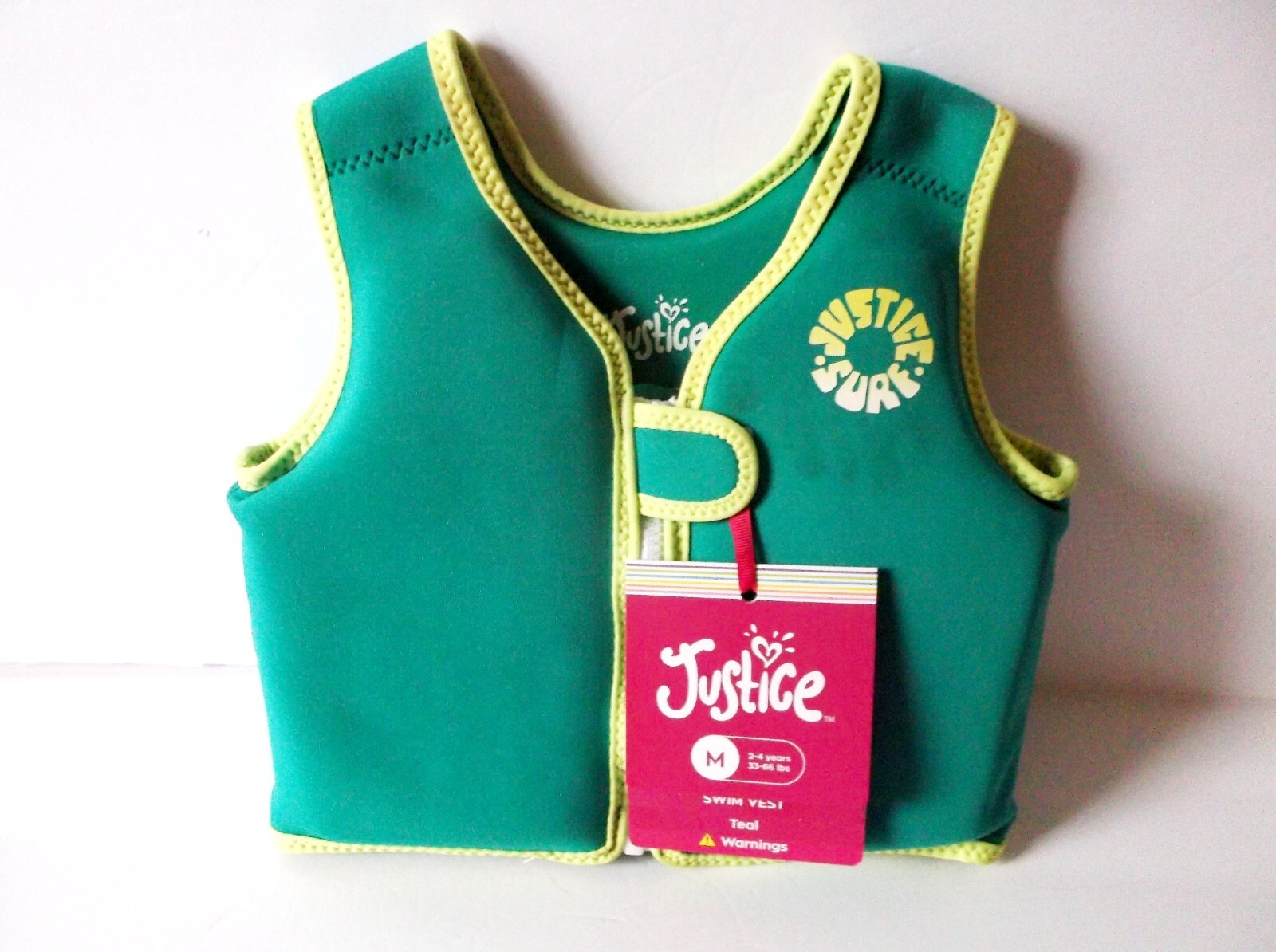 Justice Swim Vest (2-4 Years/33-66 Pounds) Teal, SIZE ( M )