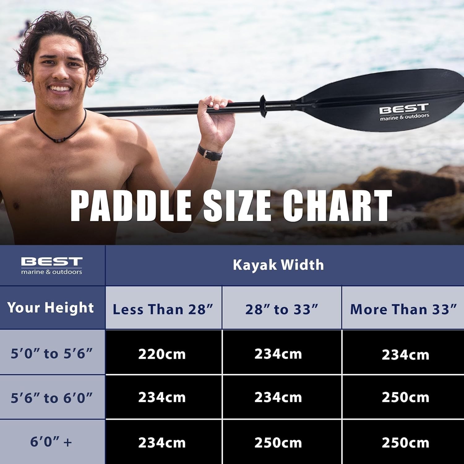 Carbon Fiber Kayak Paddle 234cm – Lightweight 2pc, Adjustable Feather, Floating