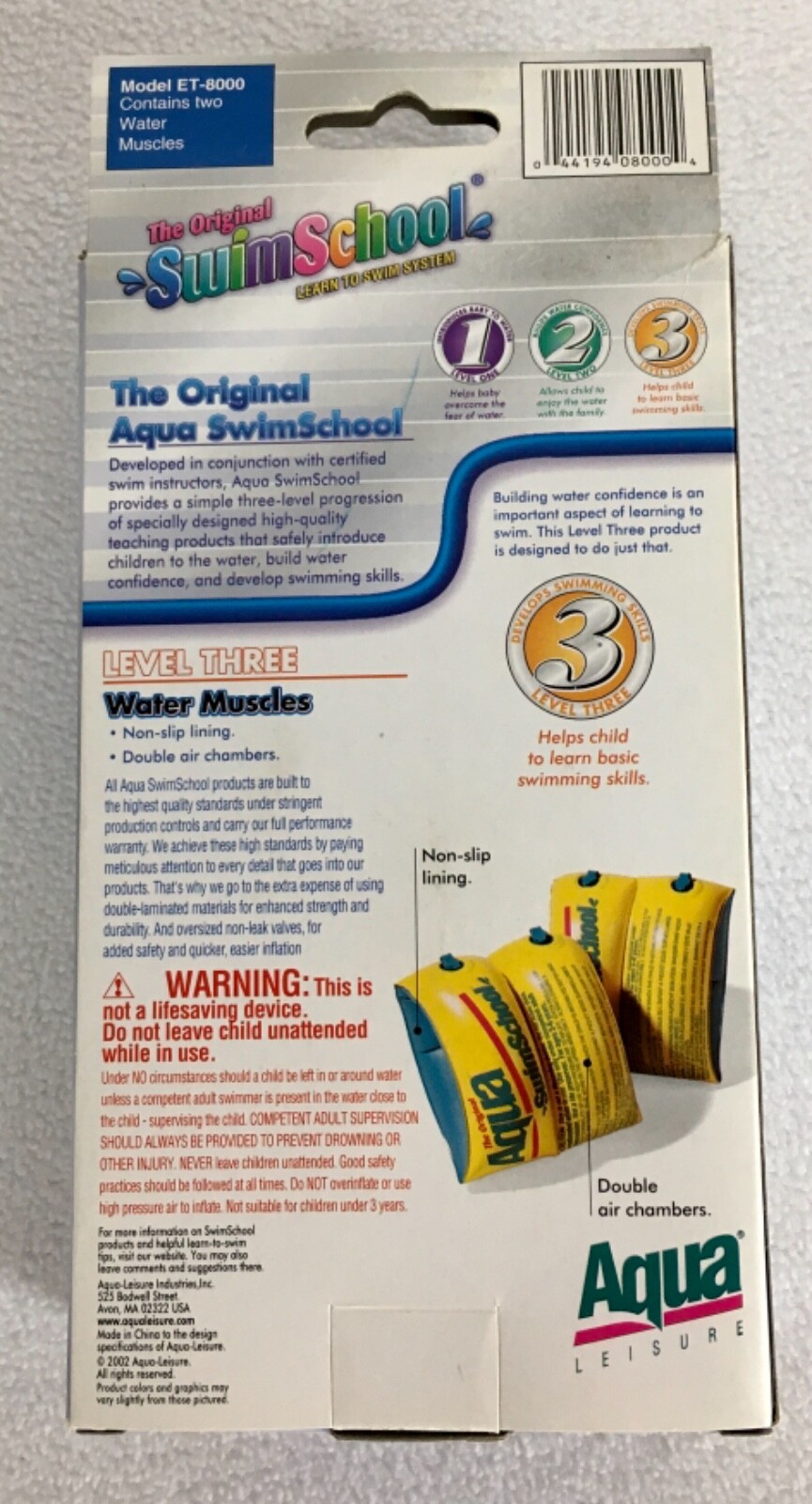 Inflatable Armbands WATER MUSCLES Wings Learn Swimming Skills Age 3-6 Years