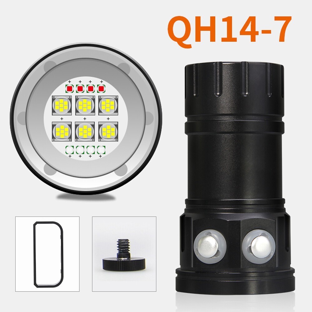 25000LM Scuba Diving Light Underwater LED Flashlight Dive Underwater Lighting