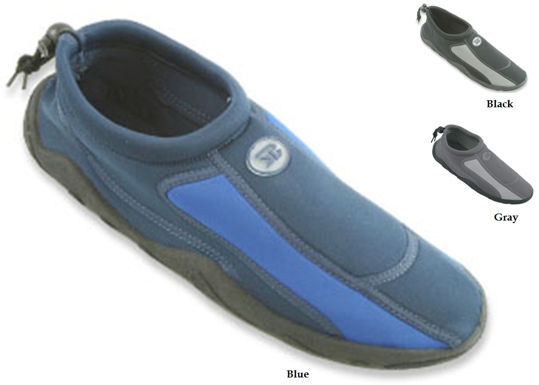Men’s Slip On Water Aqua Shoes Socks Black Blue Gray Sizes 7 8 9 10 11 12