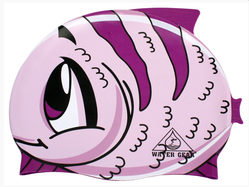 CRITTER Learn to Swim Cap Animals Silicone Kids Swimming Fish Cat Bear 39700 NEW