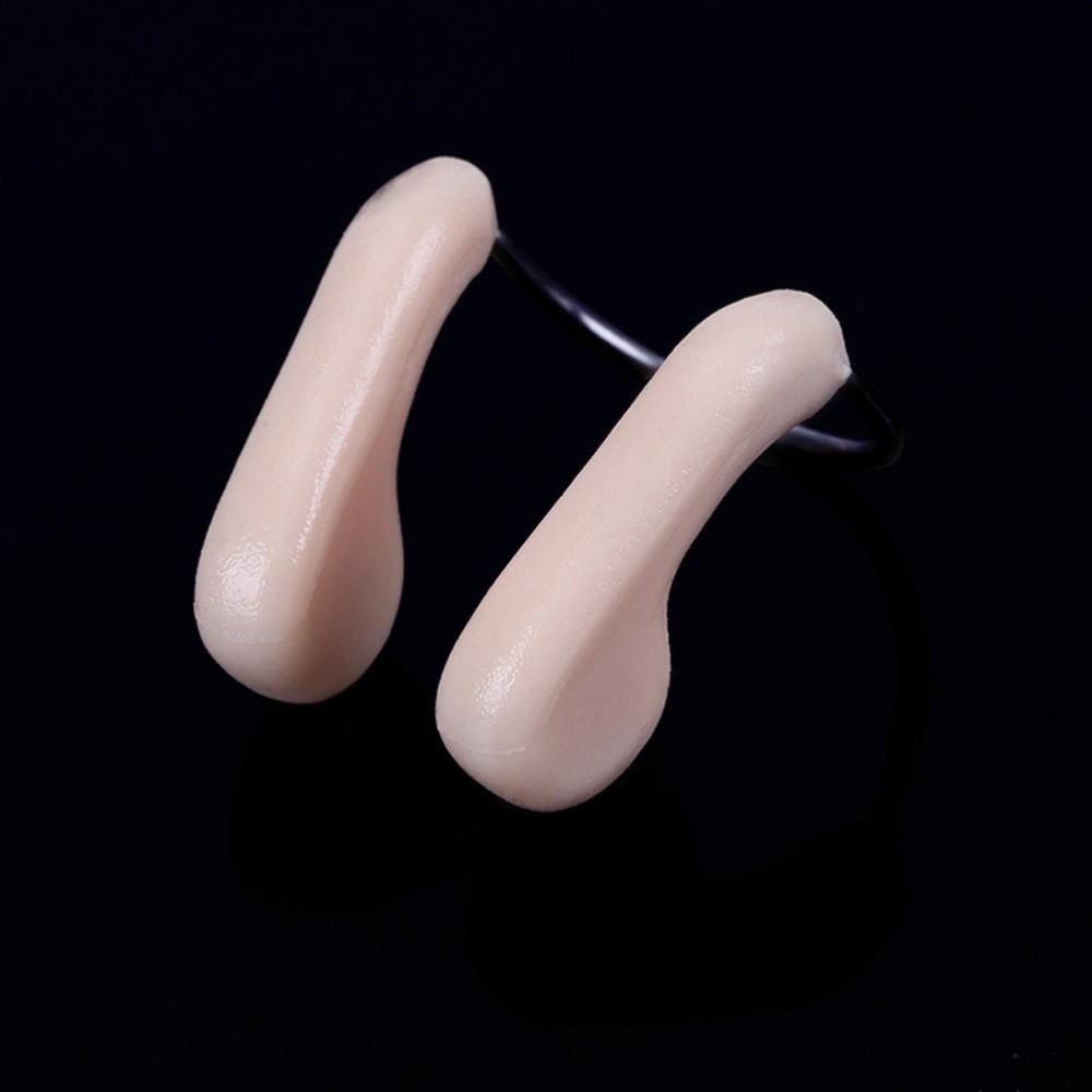 2Pcs Reusable Swimming Nose Clips Padded Comfort Nose Protectors Khaki