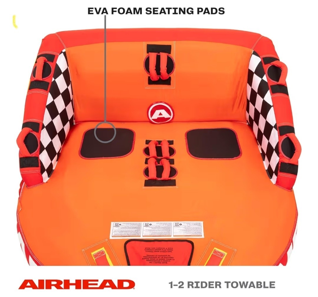 AIRHEAD Big Mable, 1-2 Rider Towable Tube for Boating532213 (601650)