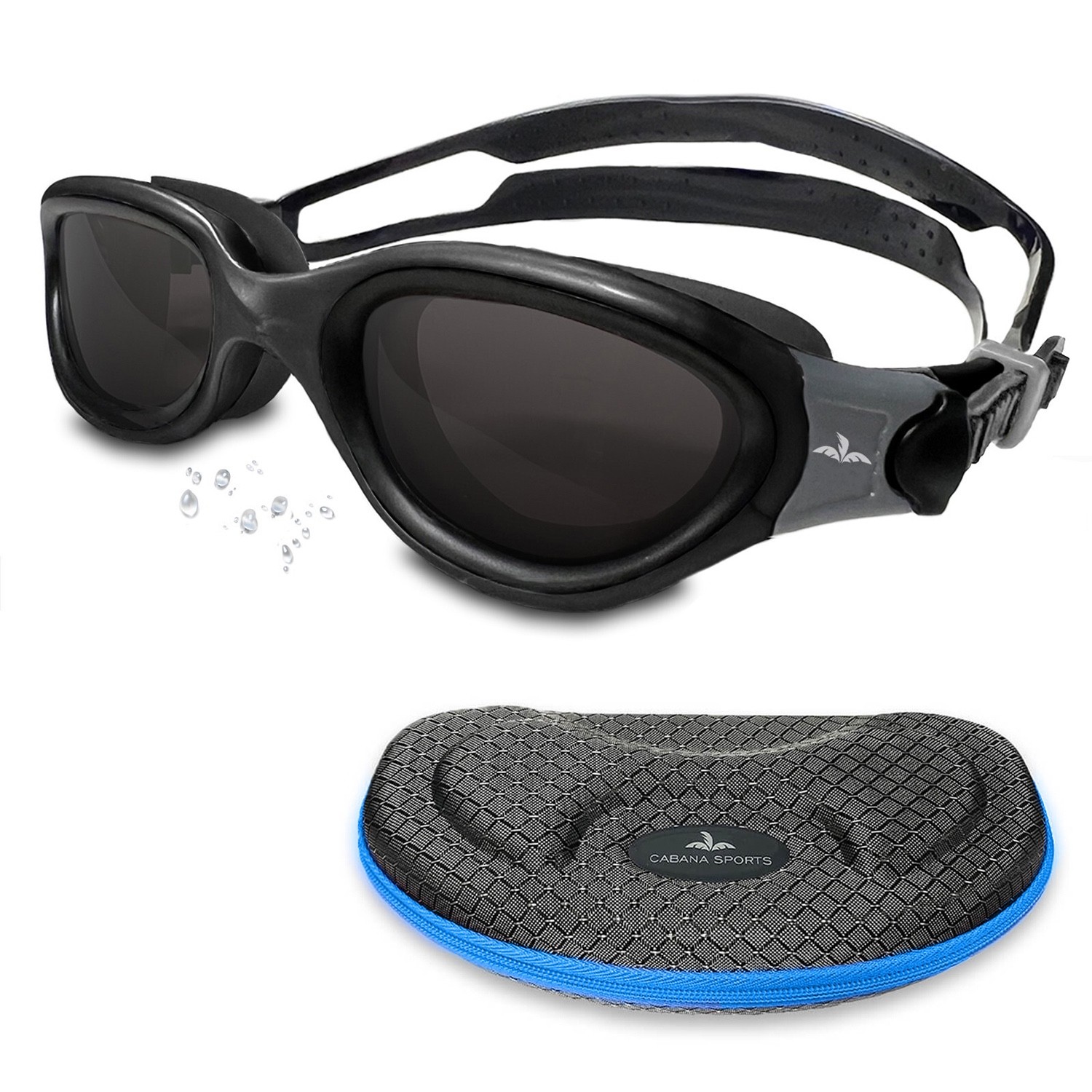 Polarized Swimming Goggles with Case Adult Anti Fog Open Water UV Protection