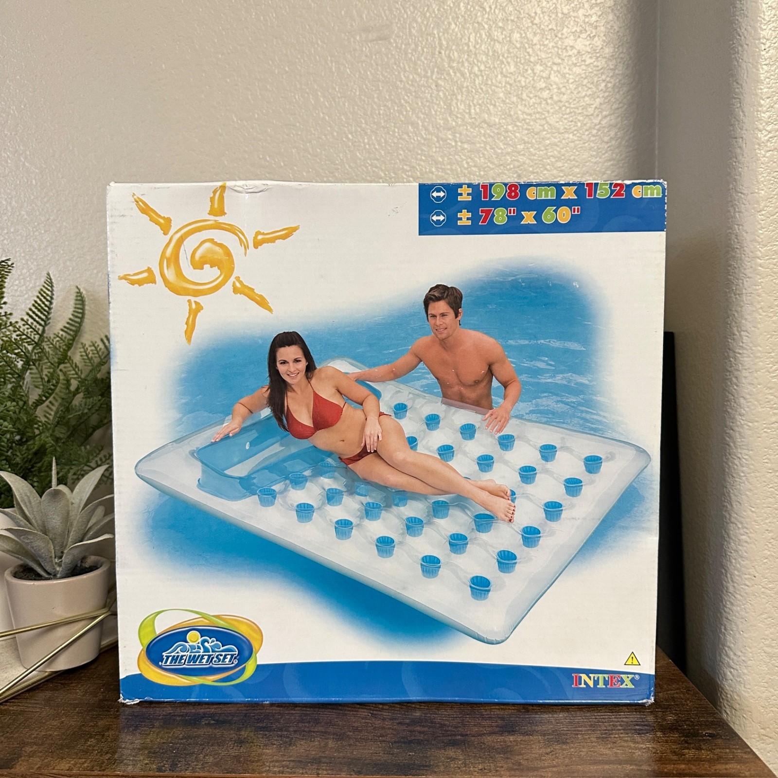 NEW Intex The Wet Set 36 Pocket Suntanner Lounge 78″x 60” Pool Float 2006 58895T