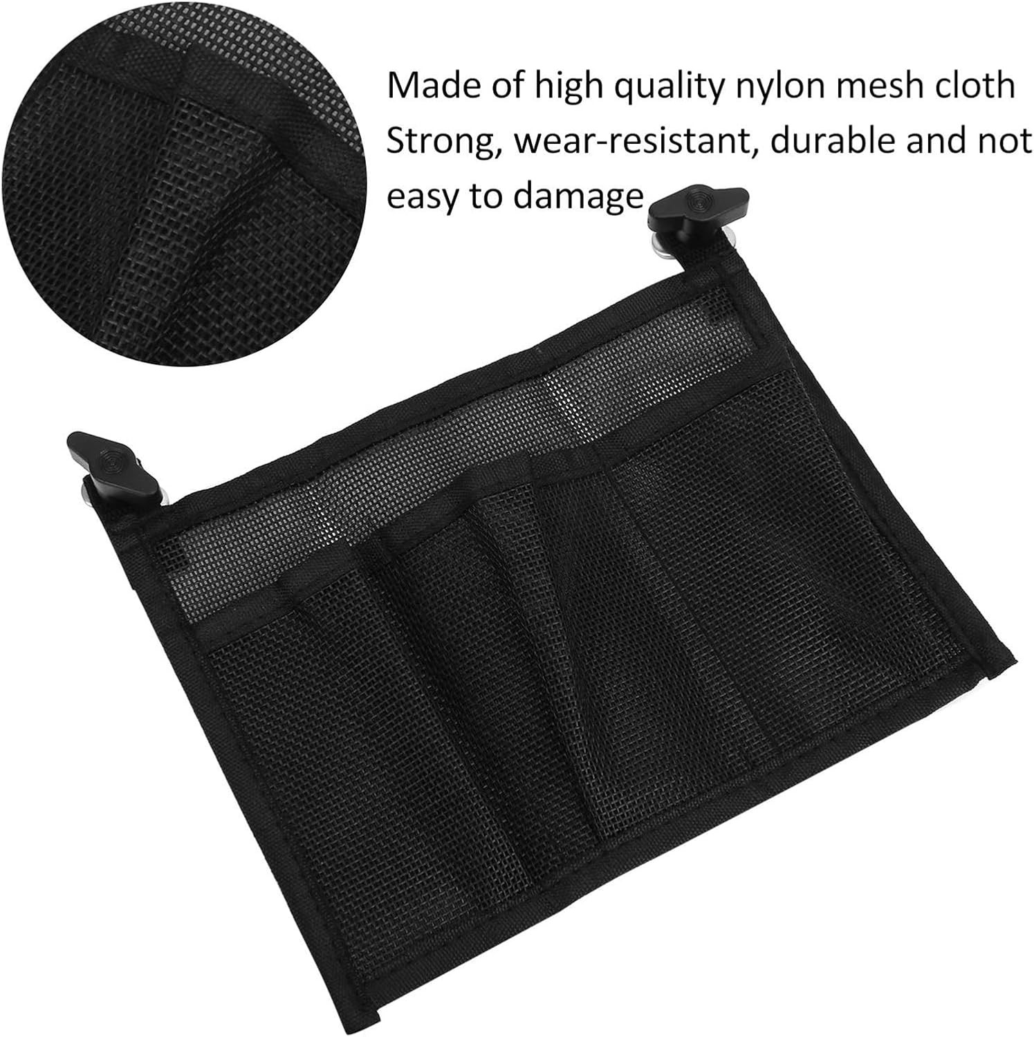 Kayak Canoes Meshes Storage Bag with 3 Pocket Meshes Pouches Boat Tackle Side…