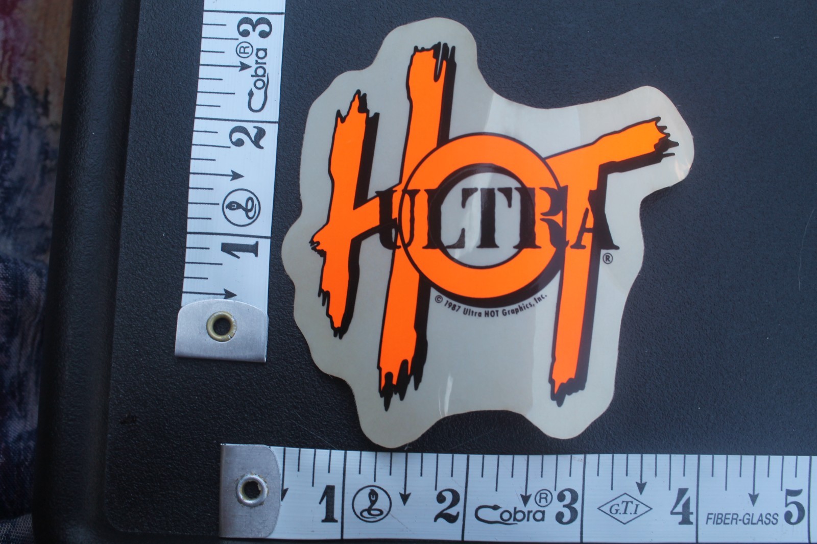 Ultra Hot Surf Neon Orange Clear Rare Original 80’s V8C Vintage Surfing STICKER