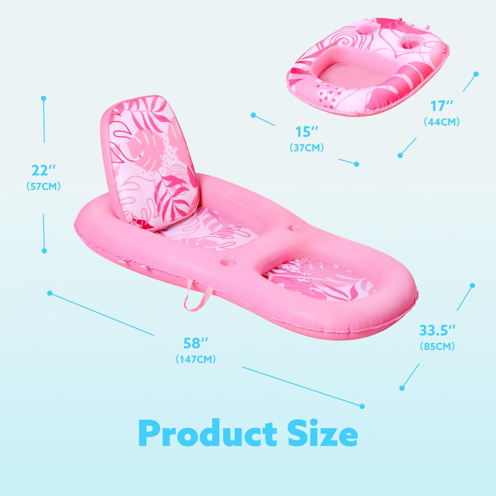 SLOOSH Pool Floats Lounger Adult, Fabric Pool Floaties Lounge Convertible 2-i…