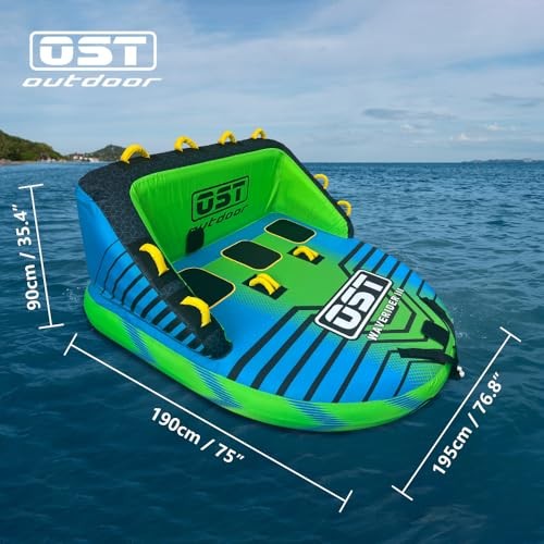 2-4 Person Towable Tubes for Boating, Sofa Style Boat Tube, Water Waverider 3P