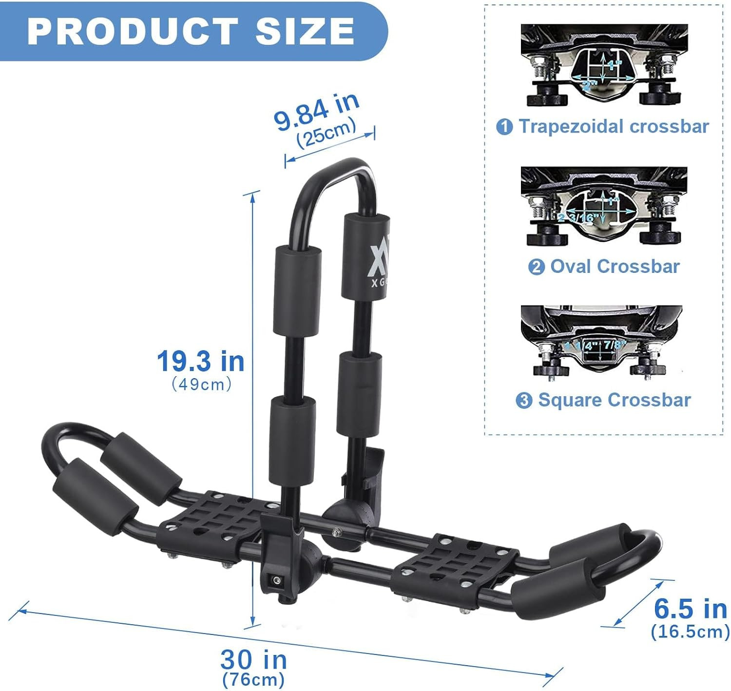 Kayak Roof Rack 4-In-1 Set of 1 for Kayak, Surfboard, Canoe and Ski Board Roofto