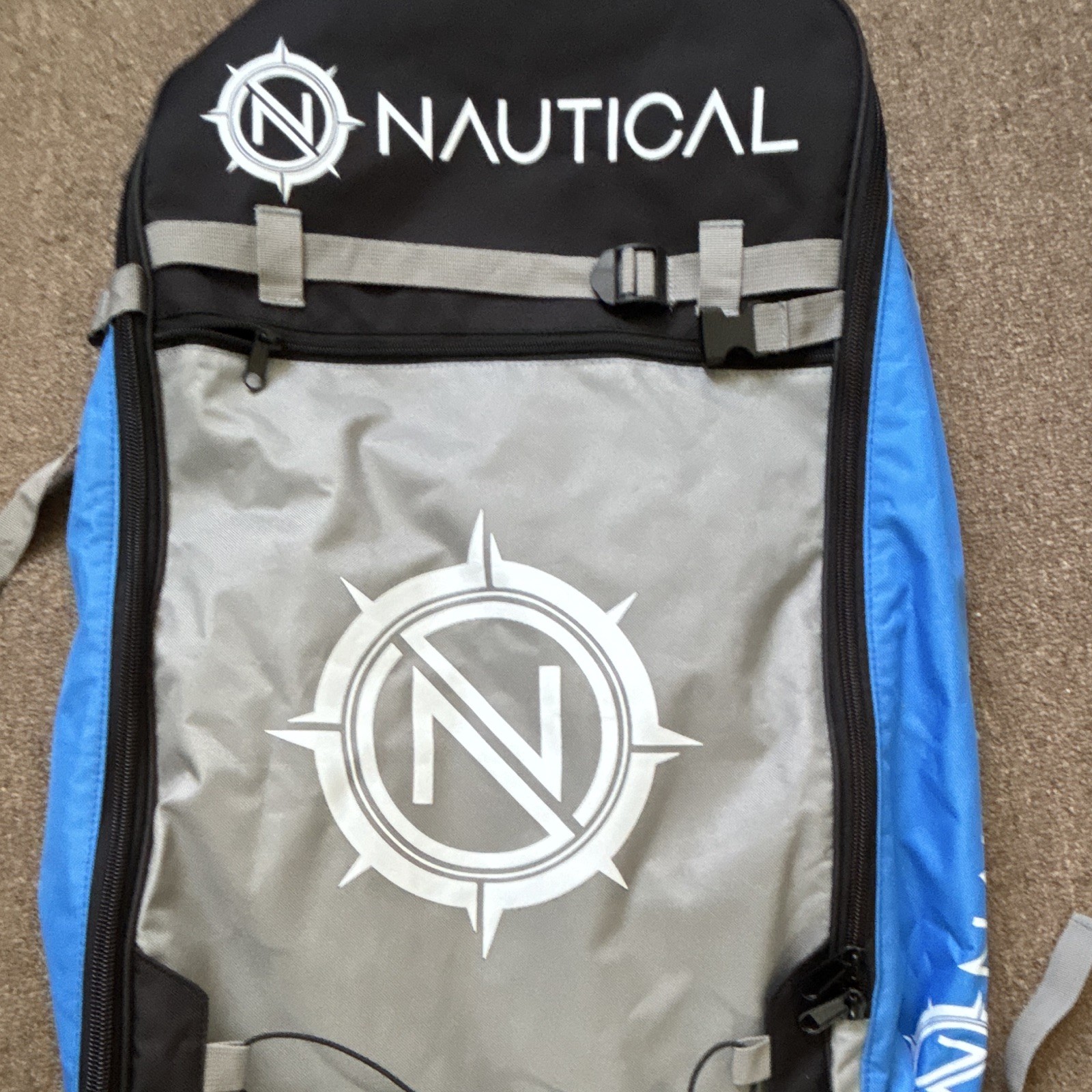 Nautical iROCKER SUP Board Travel & Storage Backpack Carry Bag Blue Gray Black