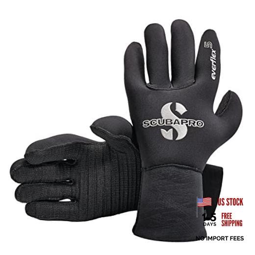 Scubapro 2X-Small Black Everflex Gauntlet Dive Glove, 5mm
