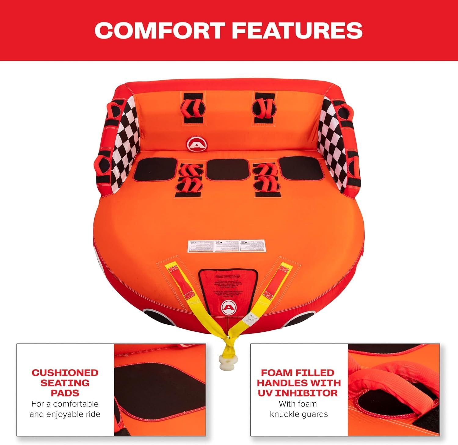Airhead Super Mable 3-Person Towable Inflatable Boat Tube for Boating