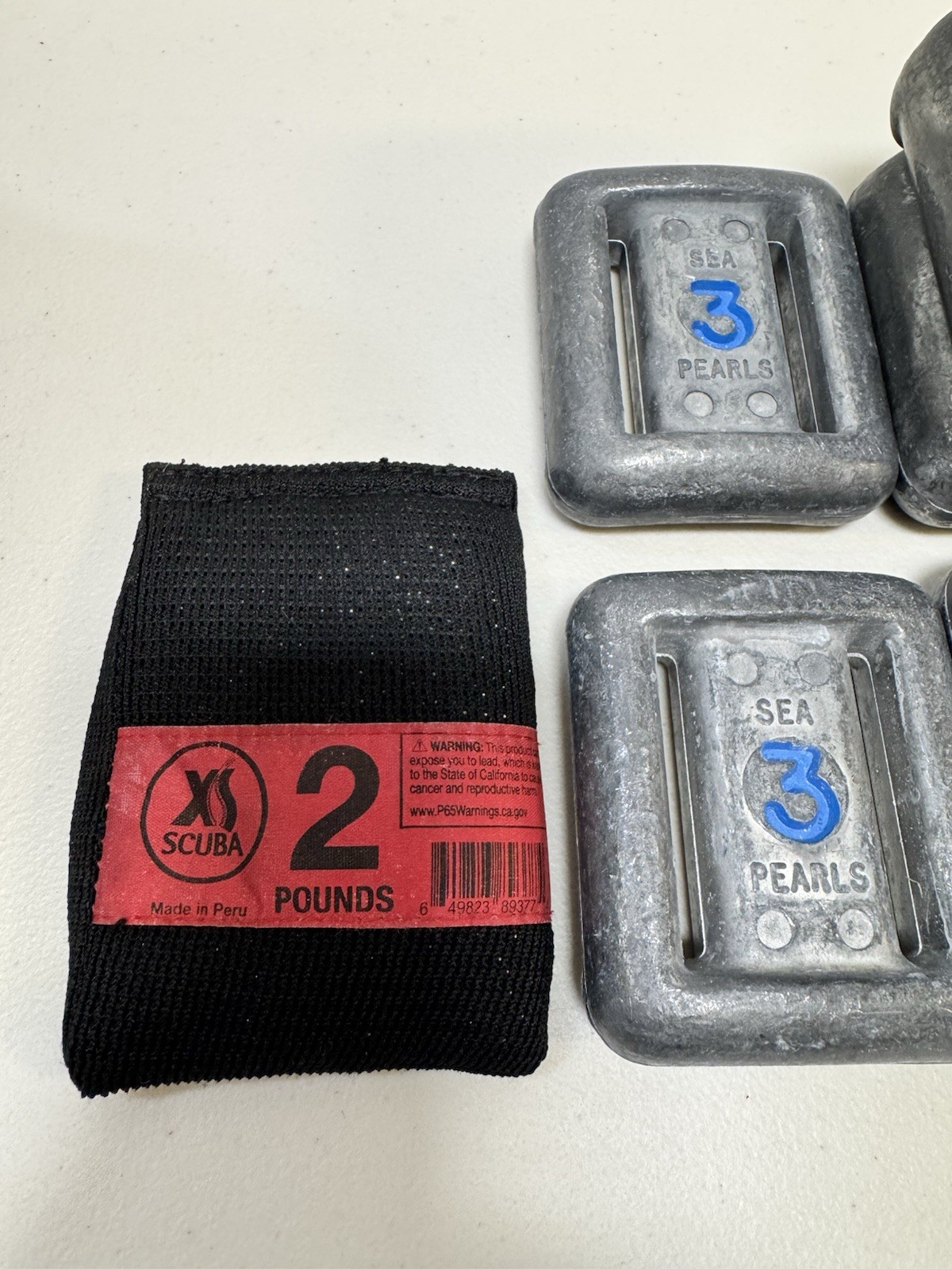 XS Scuba Weight Bags With Dive Weights USED (X9) LOT 28lbs