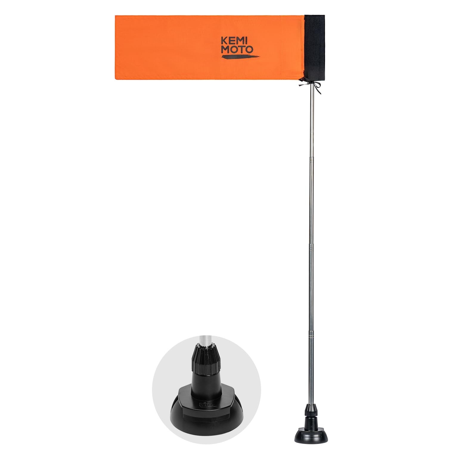 4ft High-Visibility Kayak Safety Flag with Pole & Storage Bag, Boat Accessories