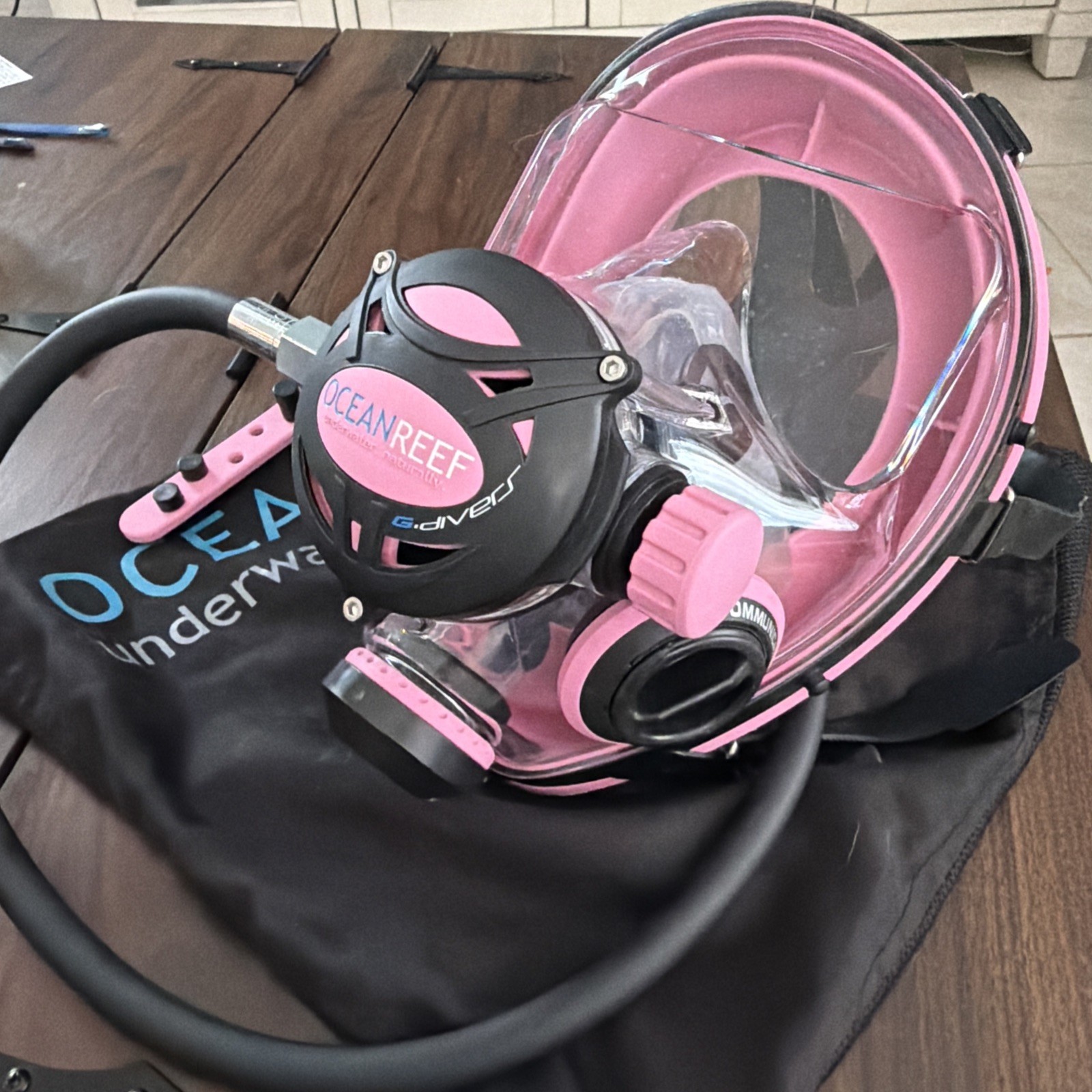 Ocean Reef G.Divers FFM M/L + Mares Reg Set, OTS Case, Surface Valve, QD