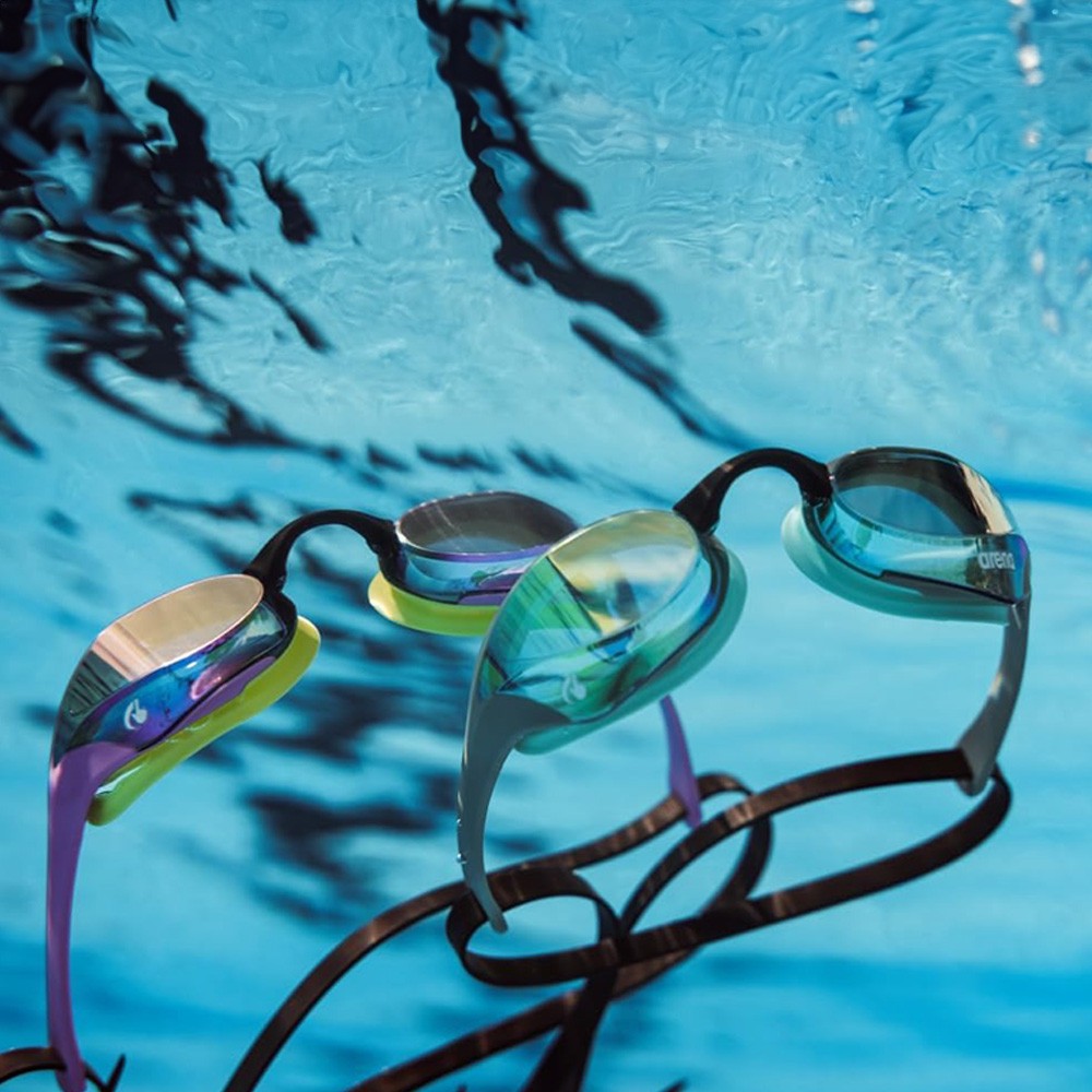 Arena Unisex Cobra Ultra Swipe Mirror Lens, Swim Goggles, Emerald/Cyber Lime