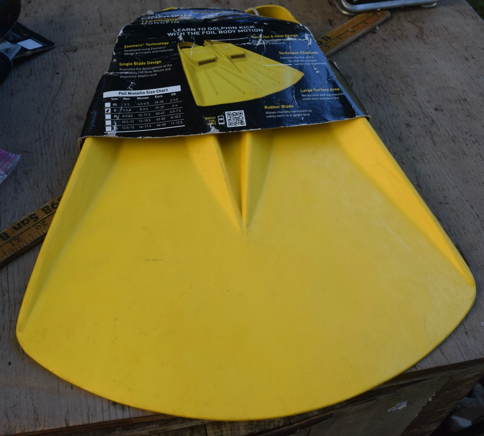 FINIS Foil Monofin Swimming Fin Rubber Flipper Small (M 5.5-8 W 6.5-9)