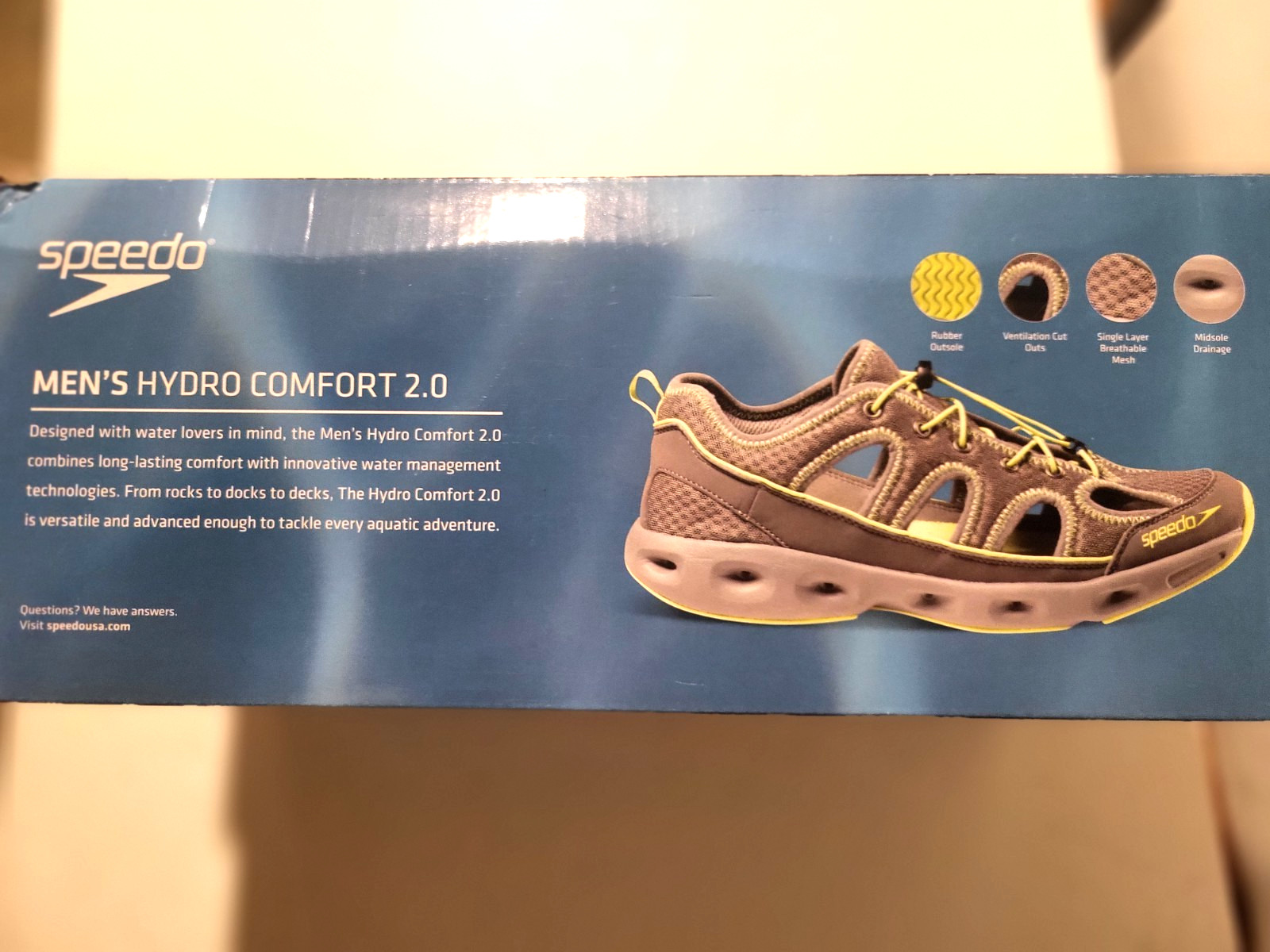 Speedo Men’s Hydro Comfort 2.0 Aquatic Shoes Size 12