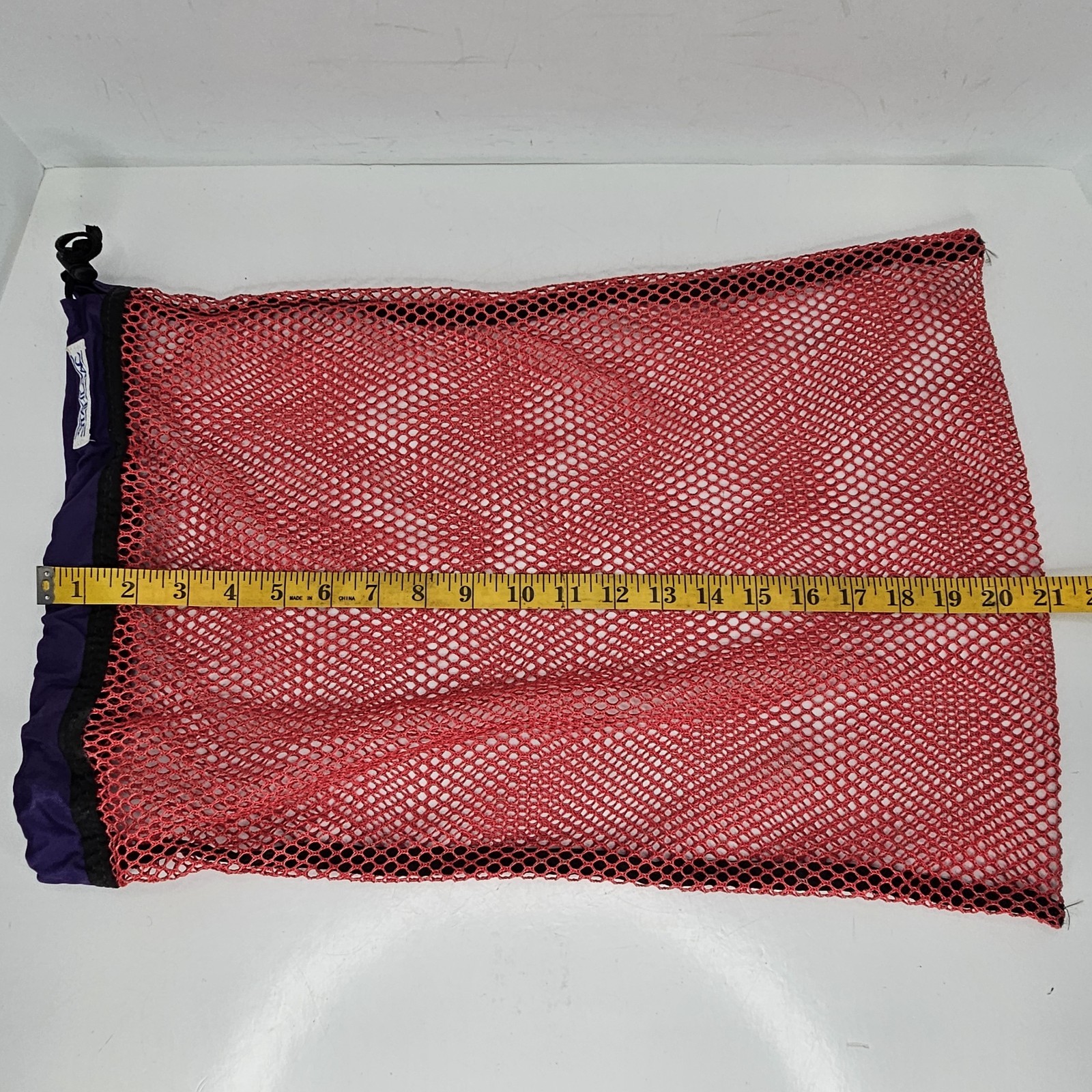 STAHLSAC Scuba Diving Bag 21 x 14 Mesh Gear Organizer Swim Fins Holder Pink USED