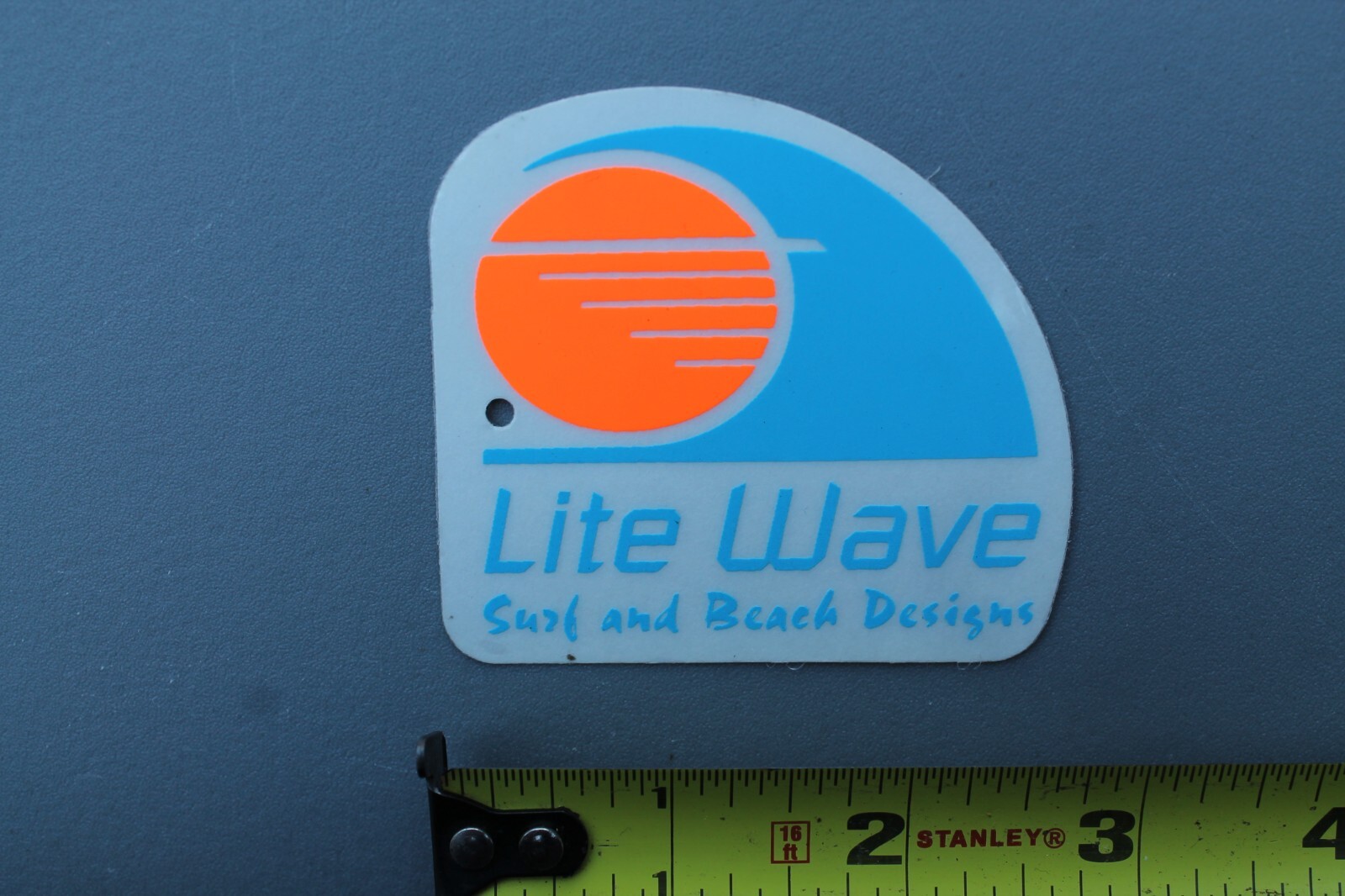 Lite Wave Surfboards Clear Neon Blue Orange OG 80’s V71A Vintage Surfing STICKER