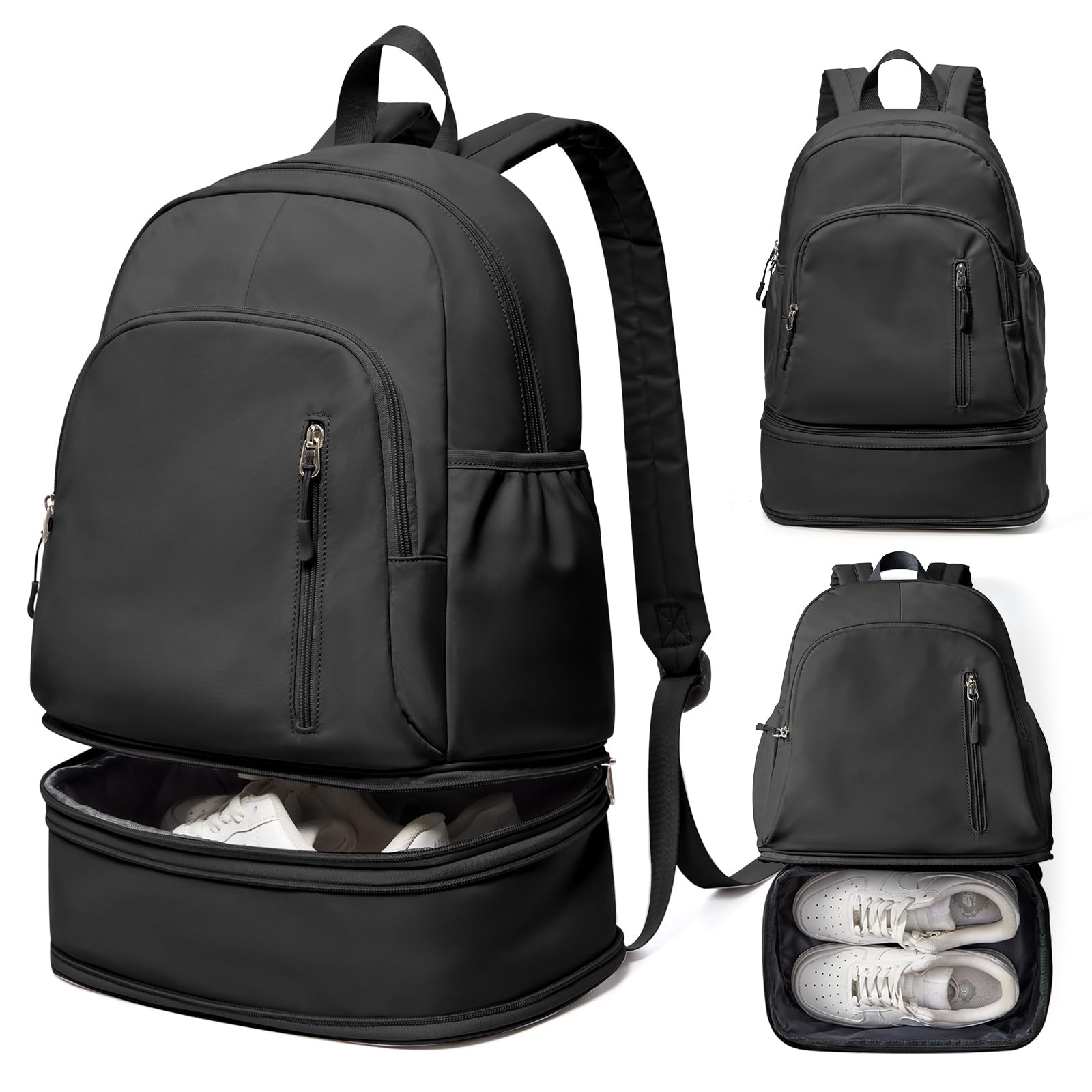 VENATIN Gym Backpack for Women Men,Cheer One Size Fit All, A1-black