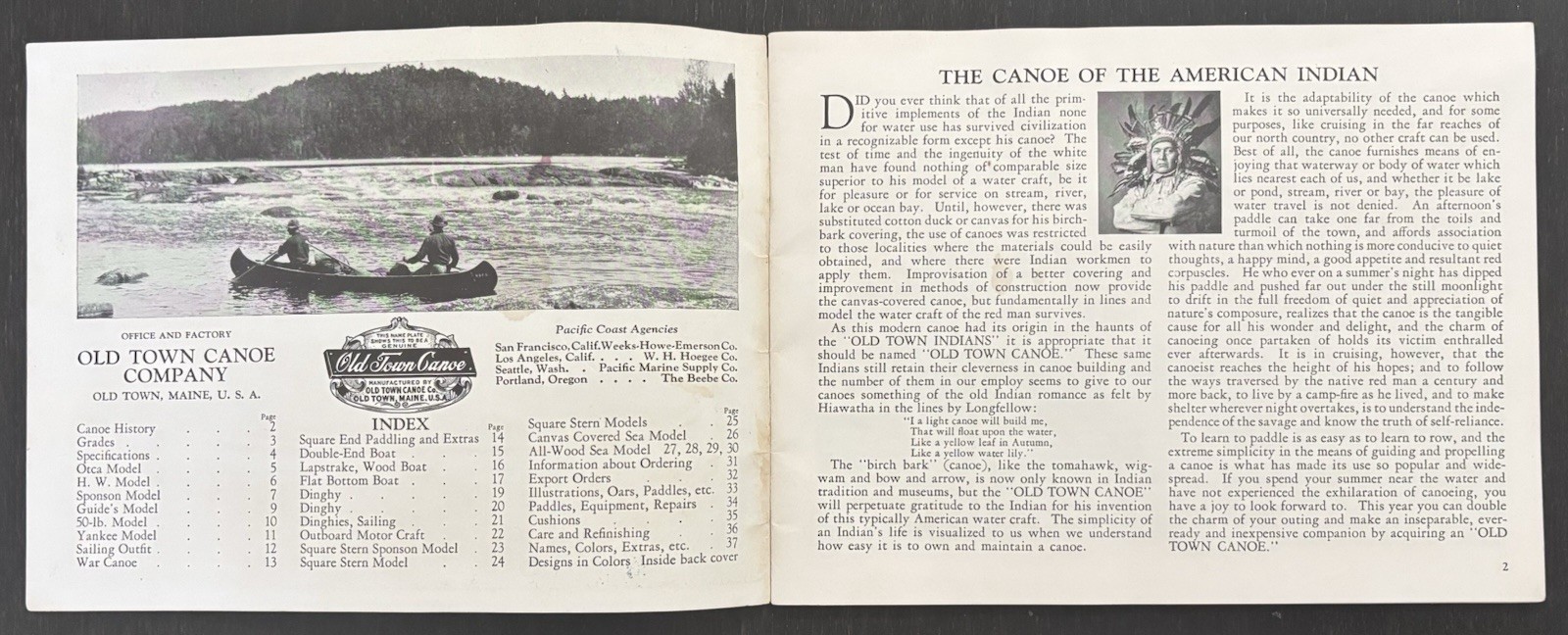 OLD TOWN CANOES & BOATS 1934 CATALOG