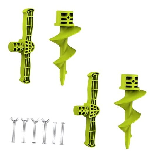 Dock Auger Kit, PA66+30% GF Handle and Auger for PVC Tubing Sandbar, Fits 2pack