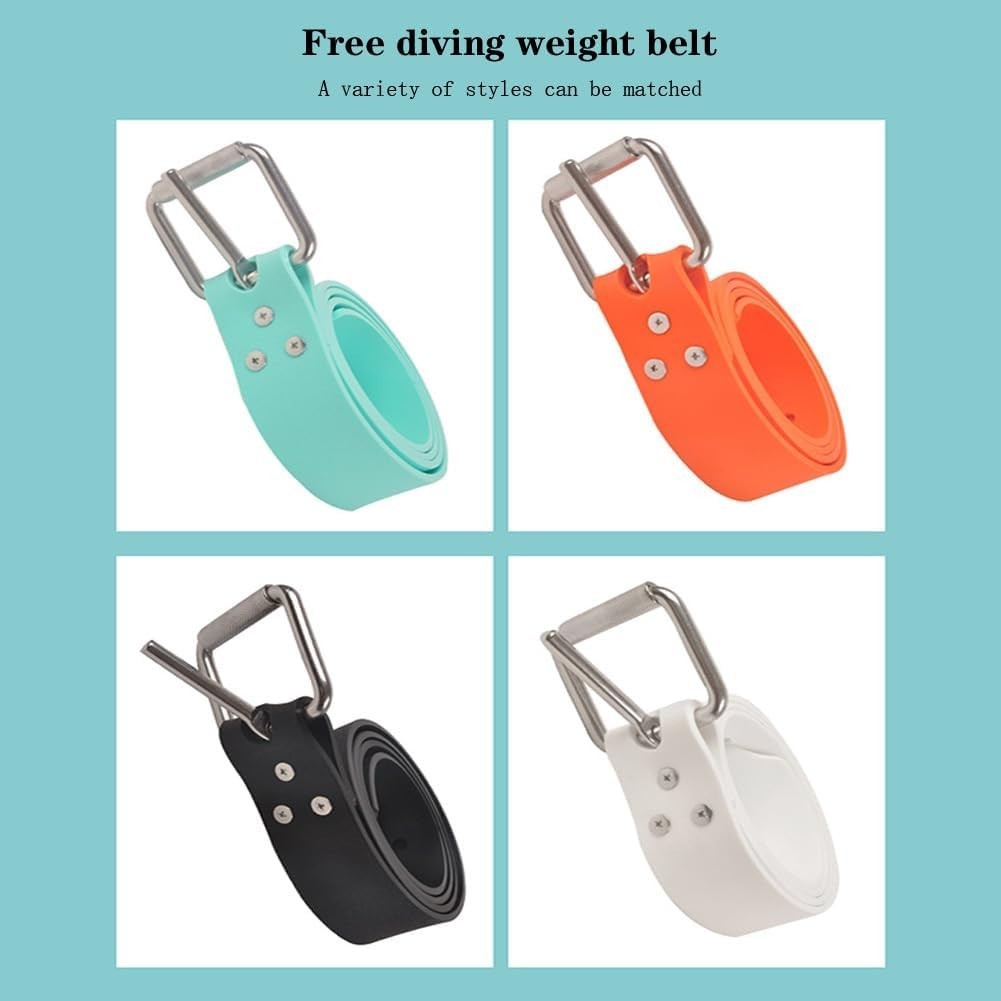 Rubber Weight Belt, Diving Weight Belt with Stainless Steel Buckle, Quick-Releas