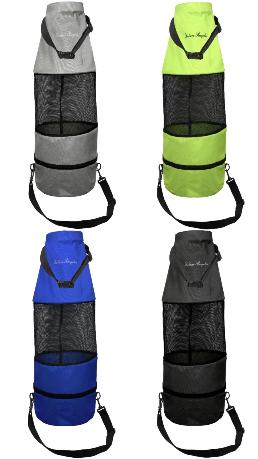 Deluxe Recycles Boat Trash Can Portable & Collapsible Bag W/ Easy Bottom Zipper